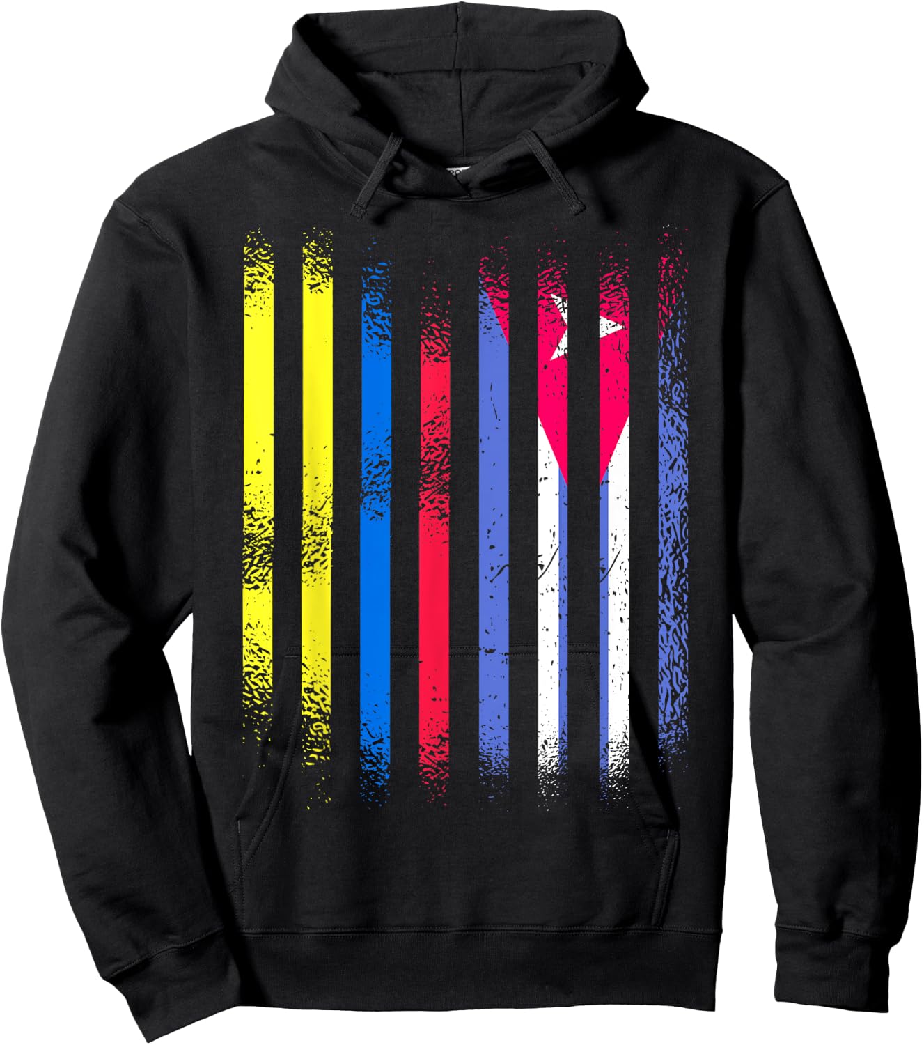 Colombia Flag Cuba Grown Country Flags Stripes Hoodie - Hoodie | Black