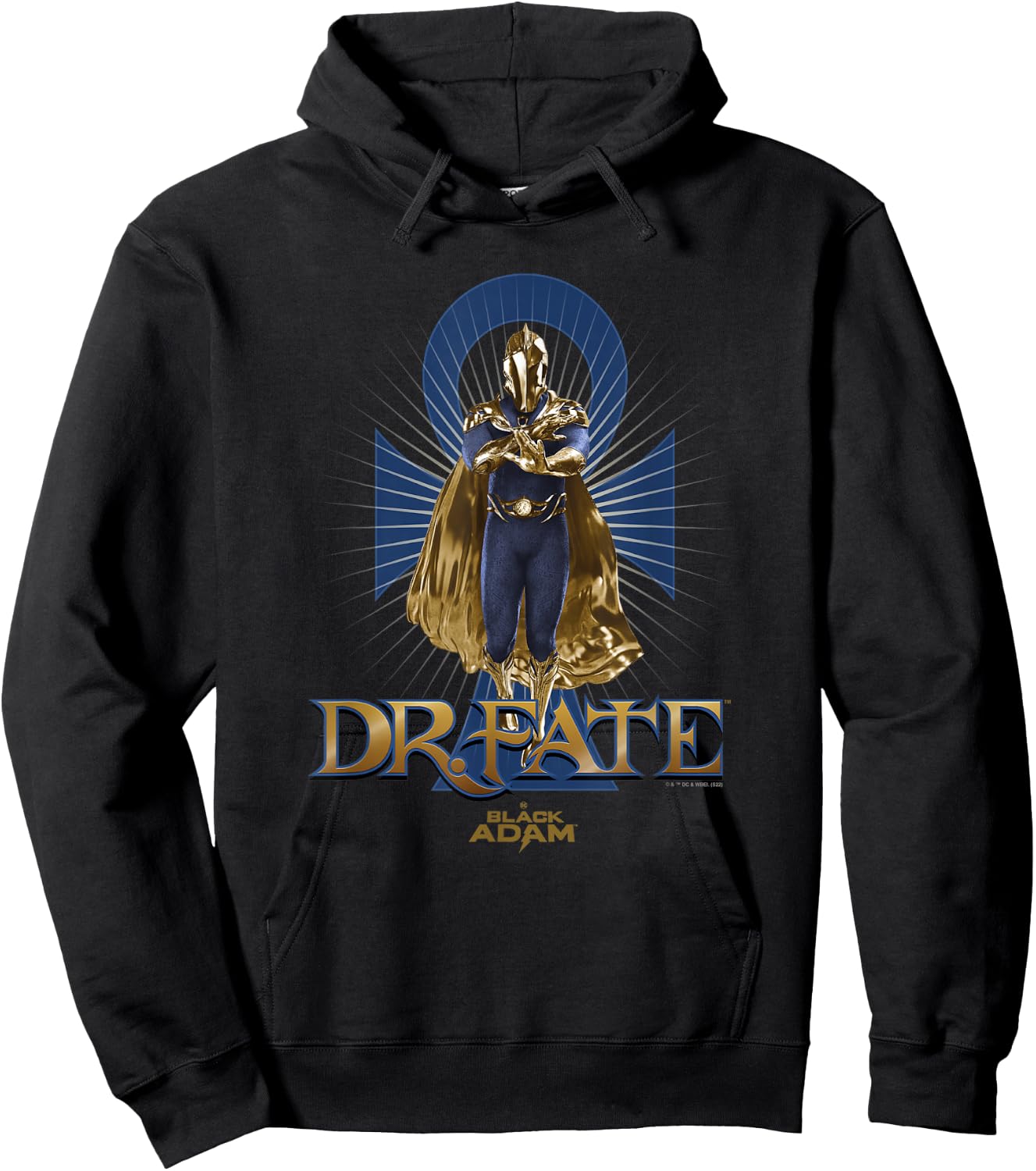 Black Adam Dr. Fate Ankh Background Poster Hoodie - Hoodie | Black