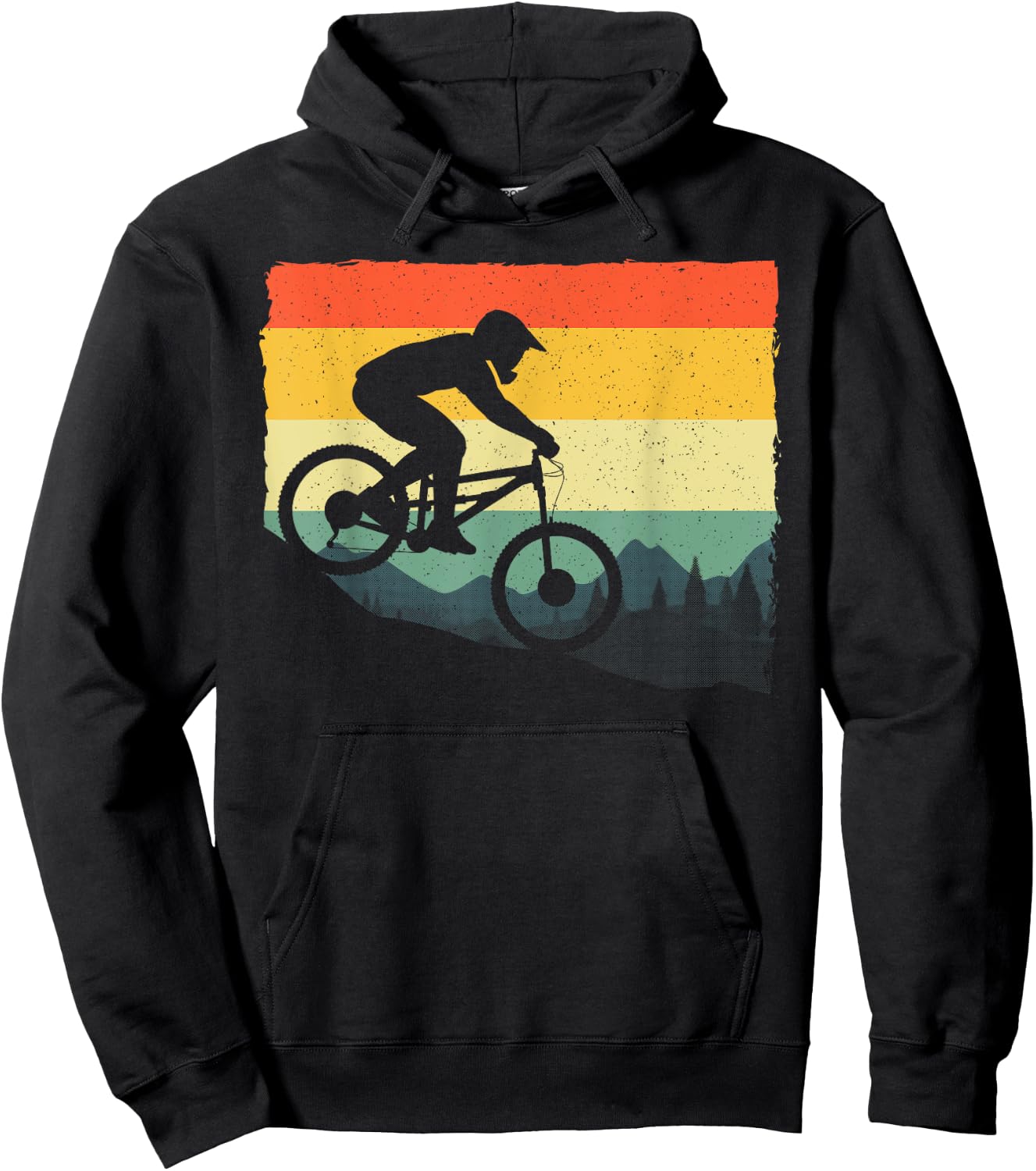 Funny Mountain Bike Art Women Mountainbike Rider Hoodie - Hoodie | Black