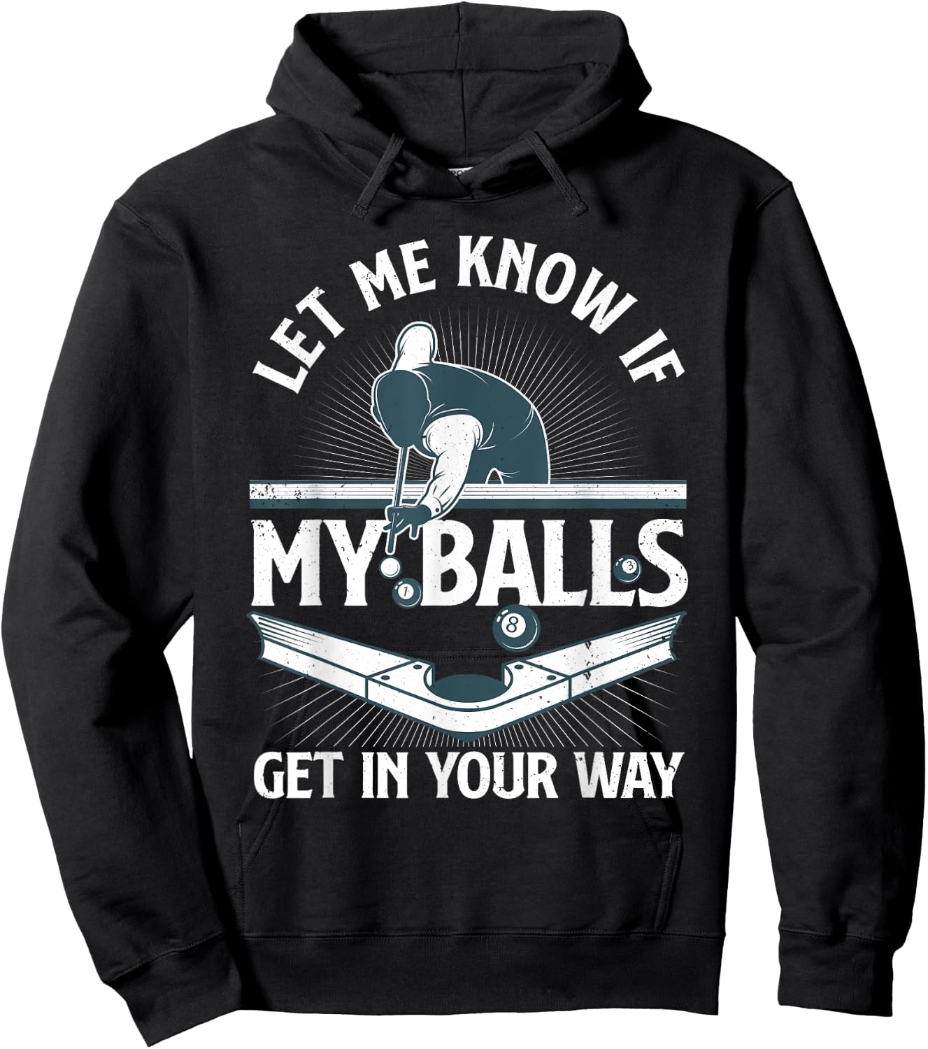Funny Billiards Design Women Billiard Pool Player Hoodie - Hoodie | Black