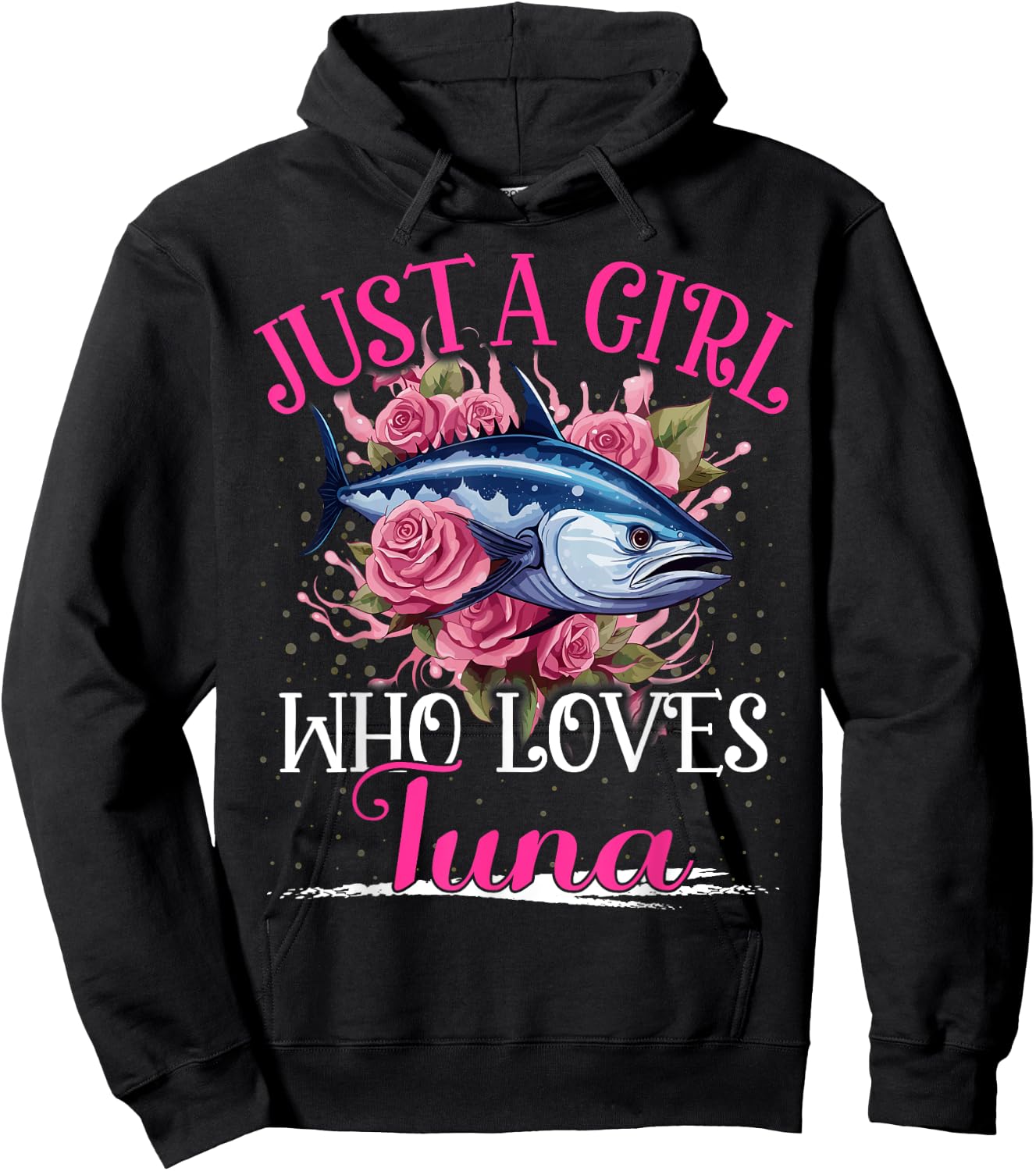 Just A Girl Who Loves Tuna Fish Girls Hoodie - Hoodie | Black