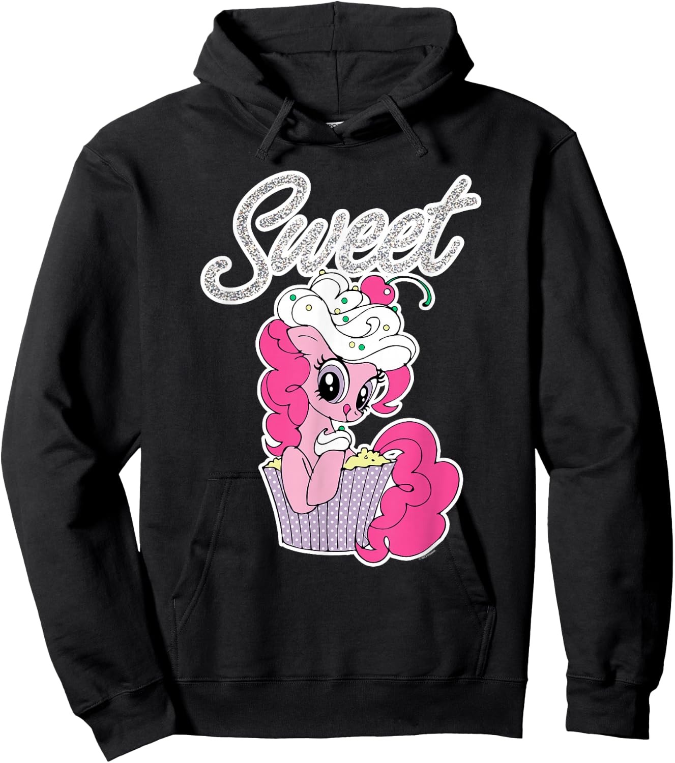 My Little Pony: Friendship is Magic Pinkie Pie Cupcake Logo Hoodie - Hoodie | Black