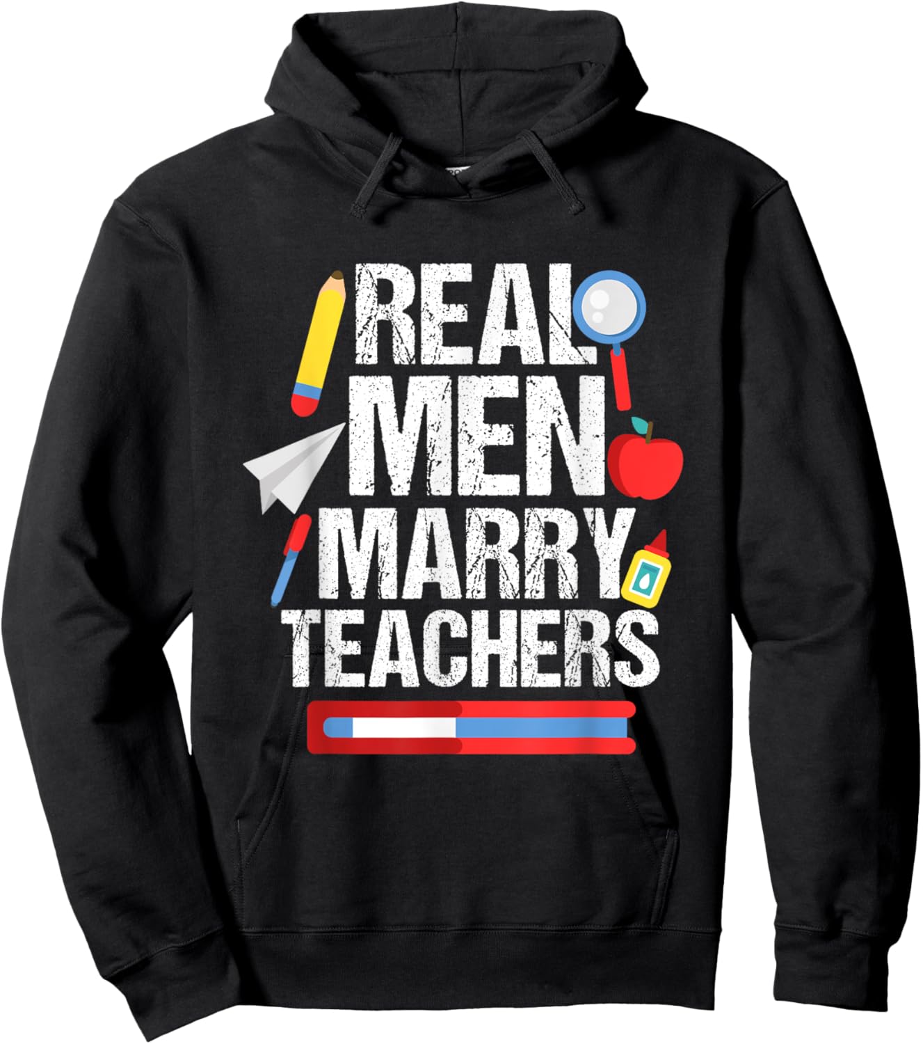 Proud Husband of Teacher Funny Marry Teacher Design Men Women Hoodie - Hoodie | Black
