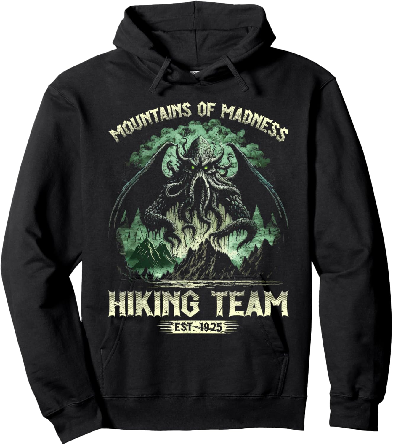 Cthulhu Mountains Of Madness Hiking Team, Cosmic Horror Hoodie - Hoodie | Black