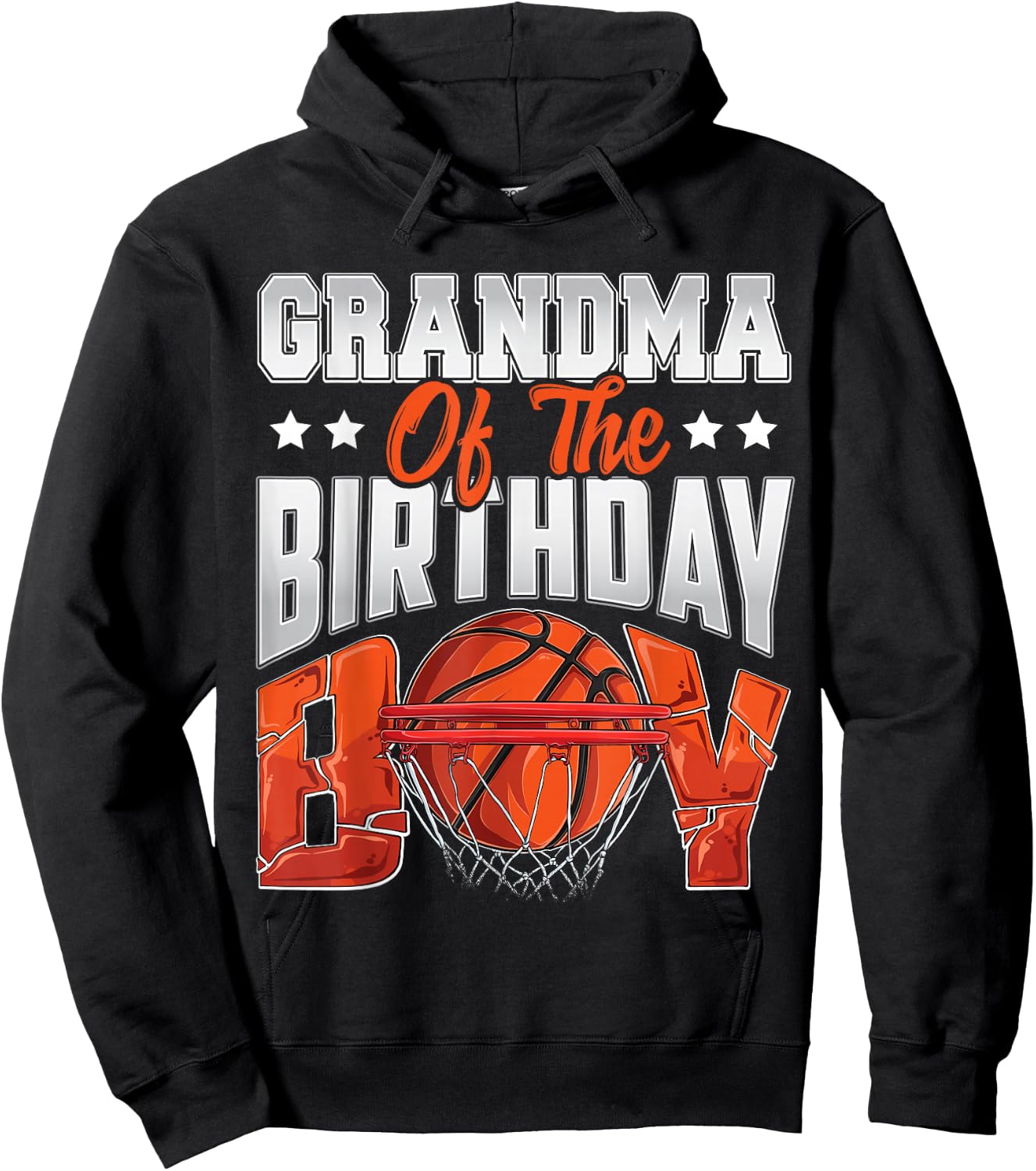 Grandma Basketball Birthday Boy Family Baller b-Day Party Hoodie - Hoodie | Black