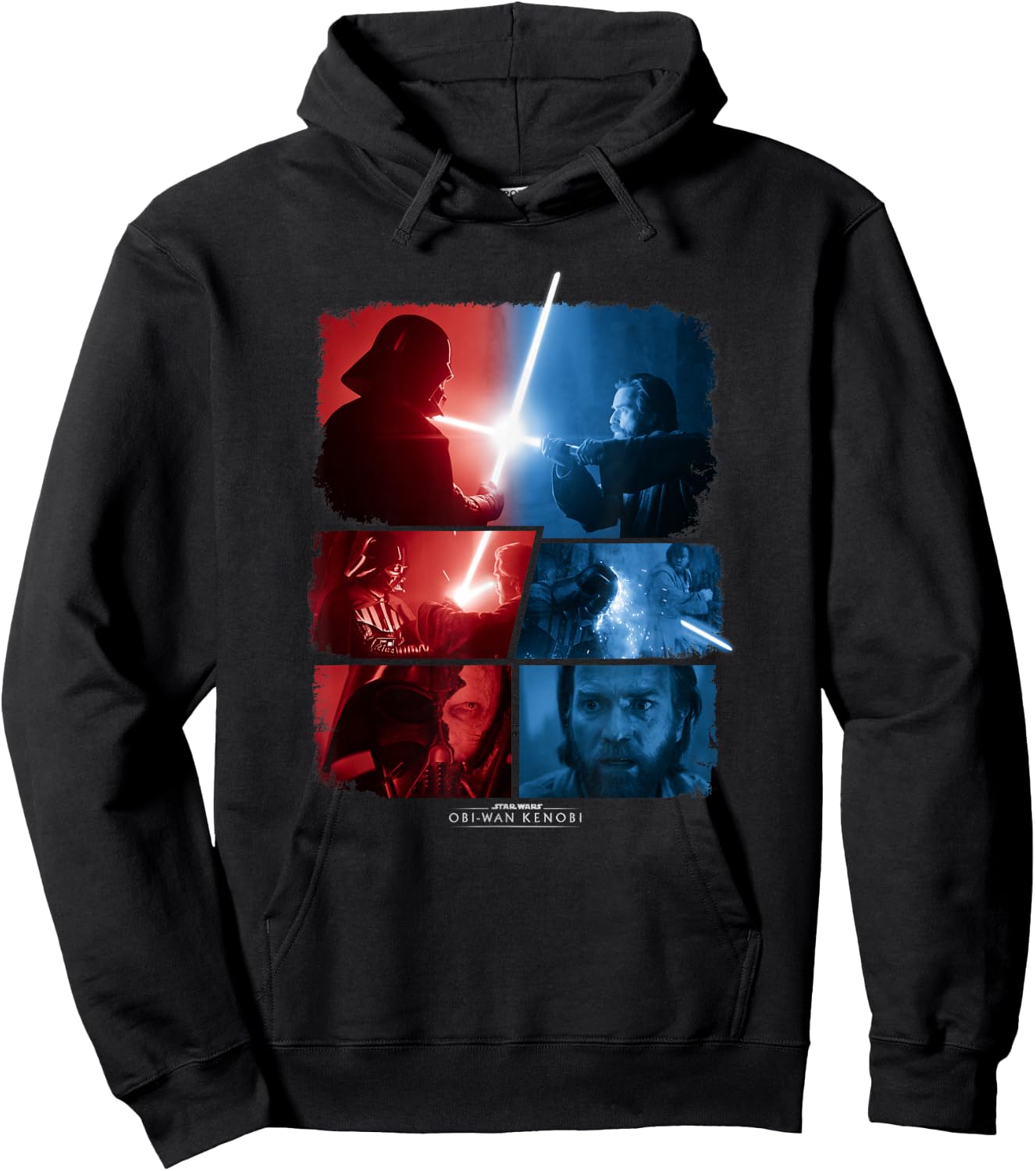 Star Wars: Obi-Wan Kenobi VS Darth Vader Lightsaber Battle Hoodie - Hoodie | Black