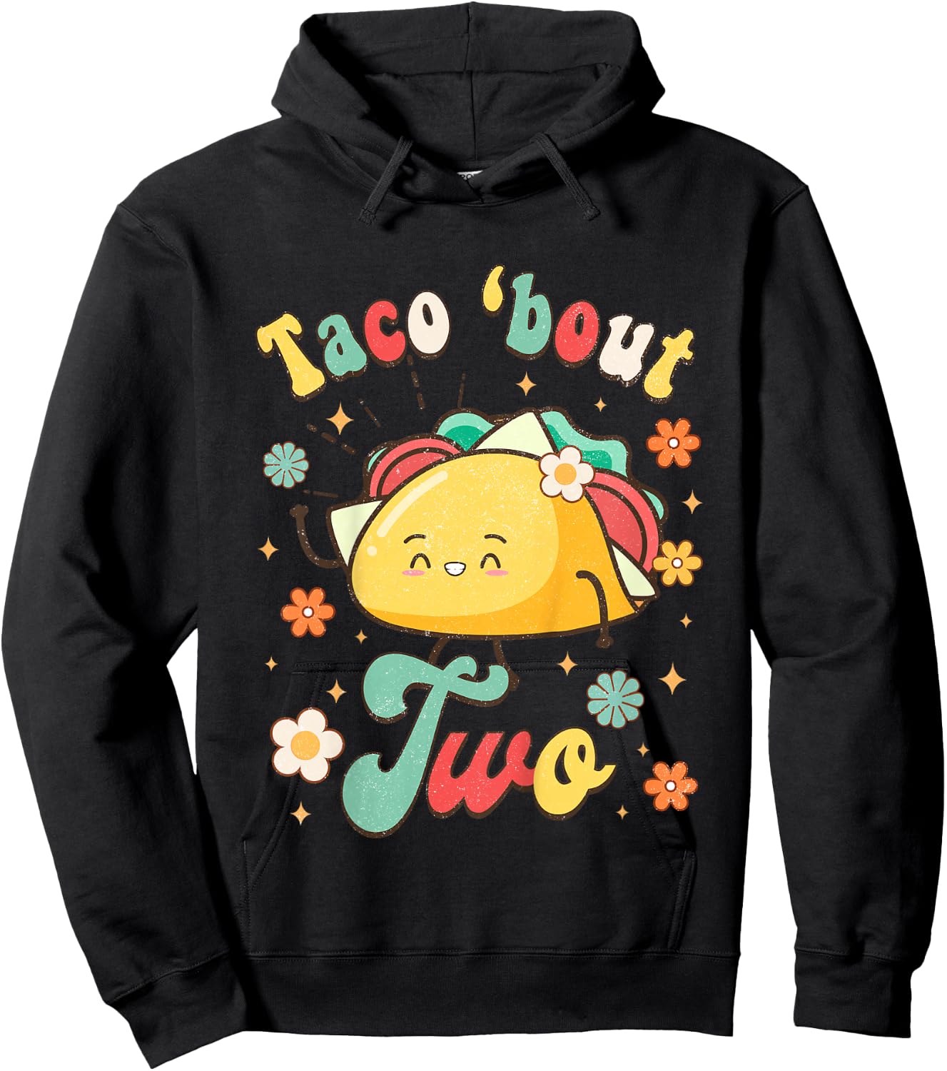 Taco 'Bout Two Mexican Baby Second Birthday 2nd Bday Fiesta Hoodie - Hoodie | Black