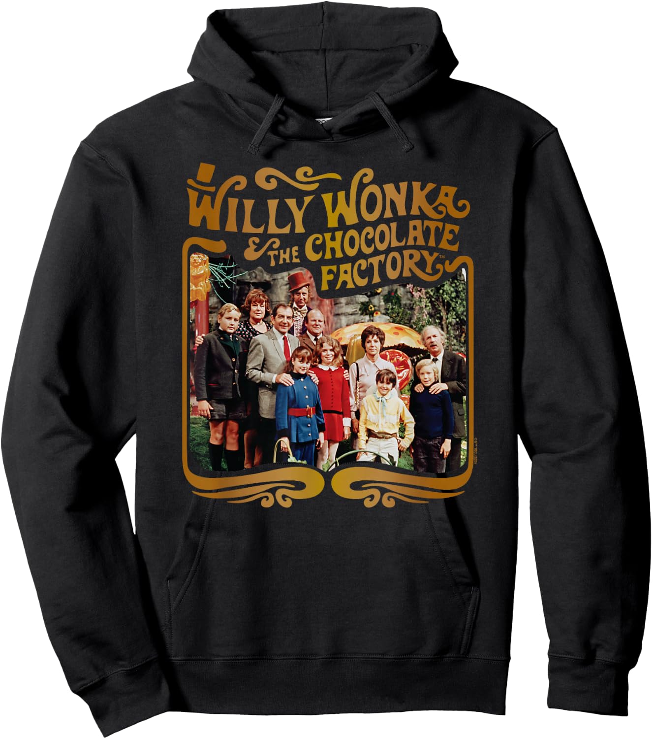 Willy Wonka & The Chocolate Factory - Willy Wonka Cast Photo Hoodie - Hoodie | Black