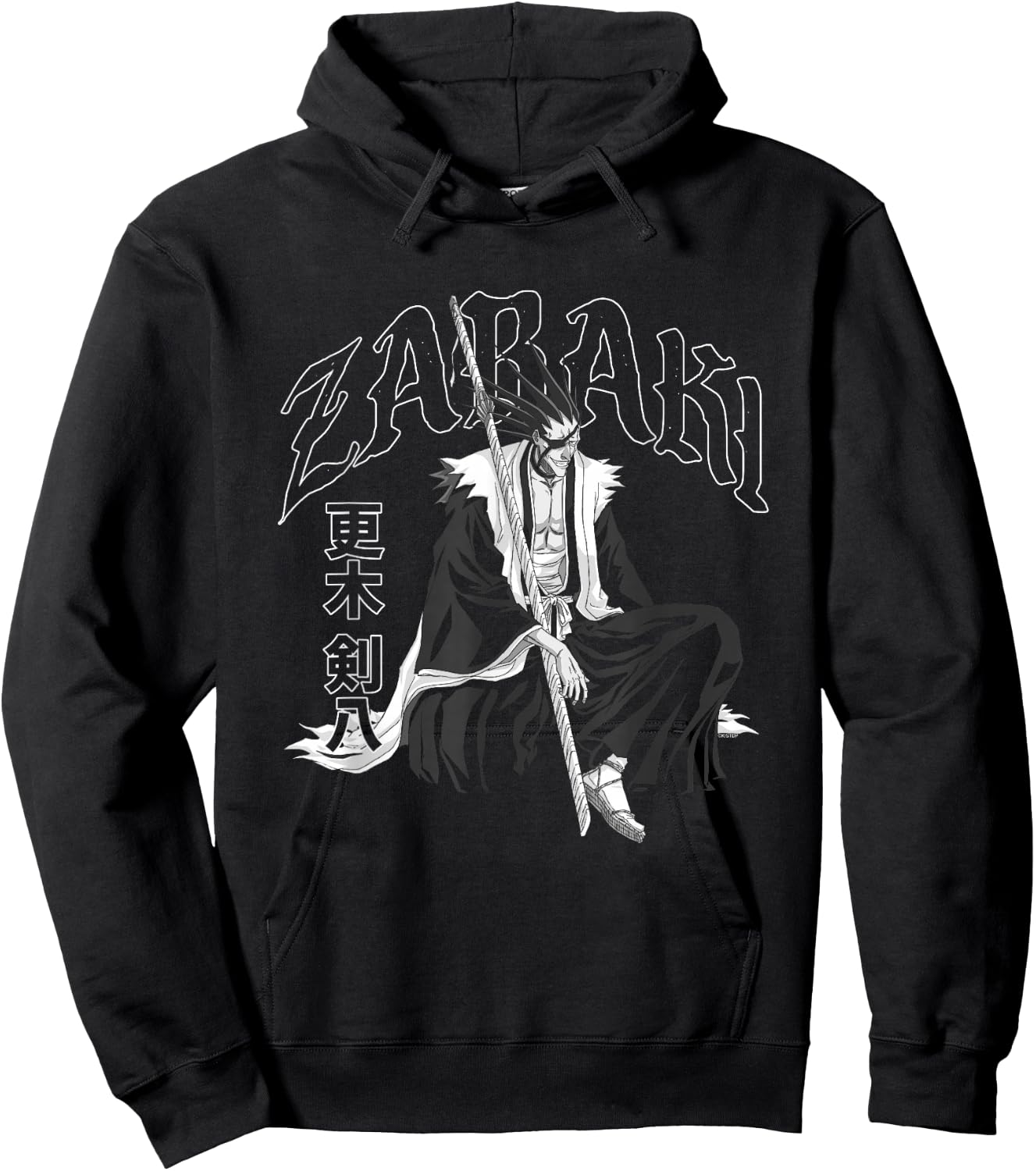 Bleach Zabaki Gothic Print Anime Hoodie - Hoodie | Black