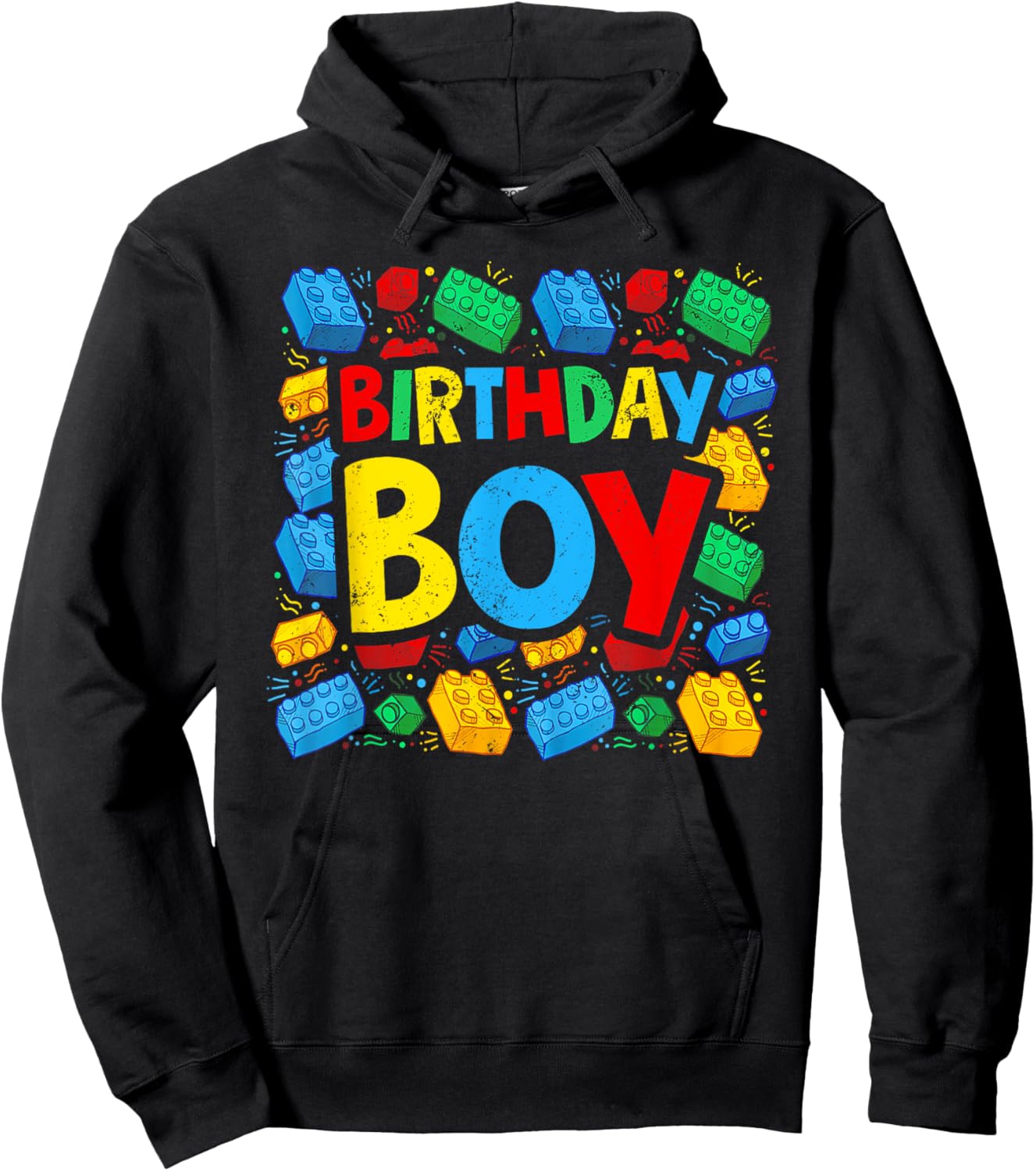 Birthday Boy Brick Builder Funny Blocks Master Builder Hoodie - Hoodie | Black
