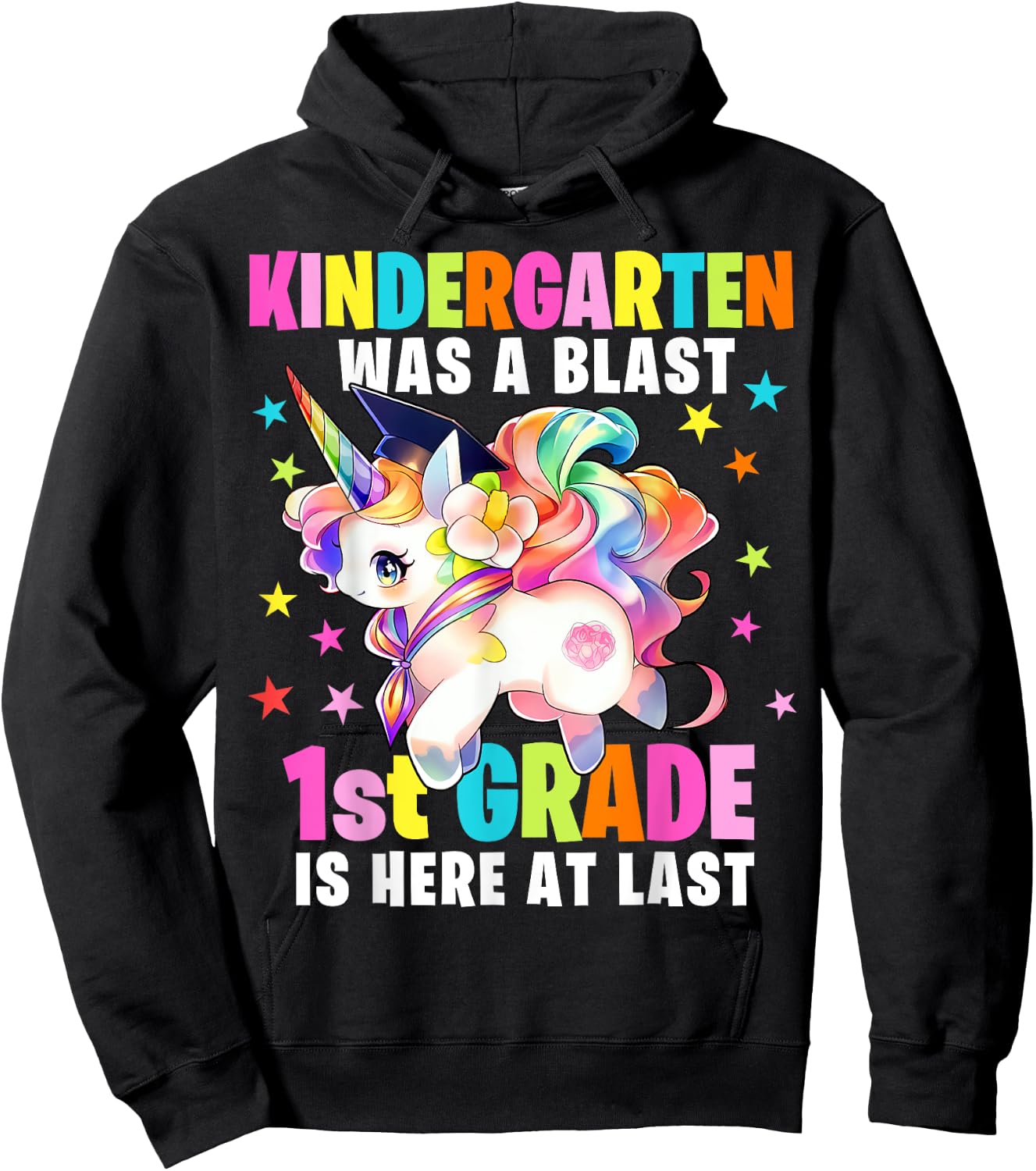 Kindergarten Graduation Unicorn Kindergarten Graduate Girls Hoodie - Hoodie | Black