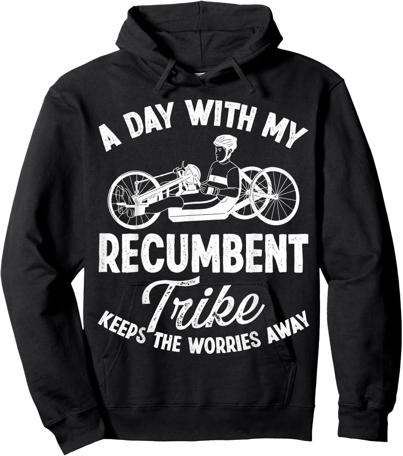 Recumbent Trike Lover Cyclist Recumbent Bike Triking Hoodie - Hoodie | Black