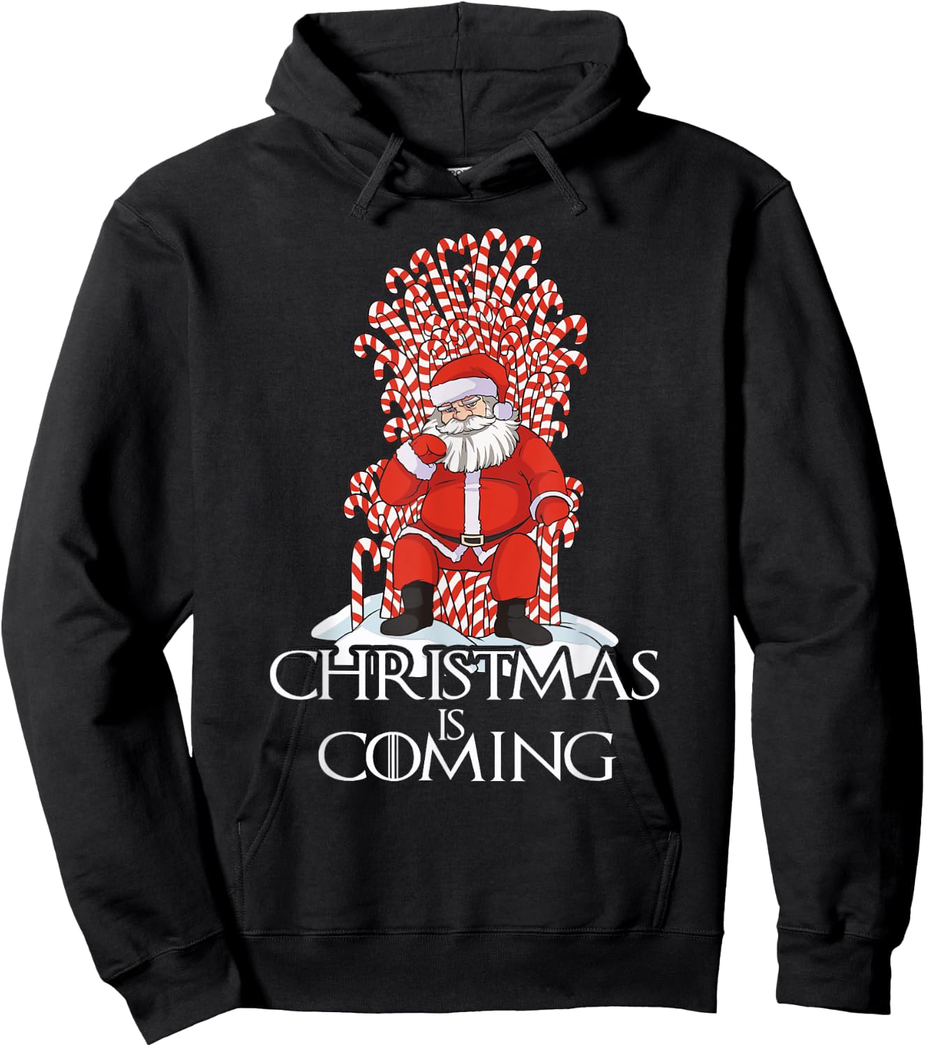 Christmas is coming funny santa claus candy canes Hoodie - Hoodie | Black