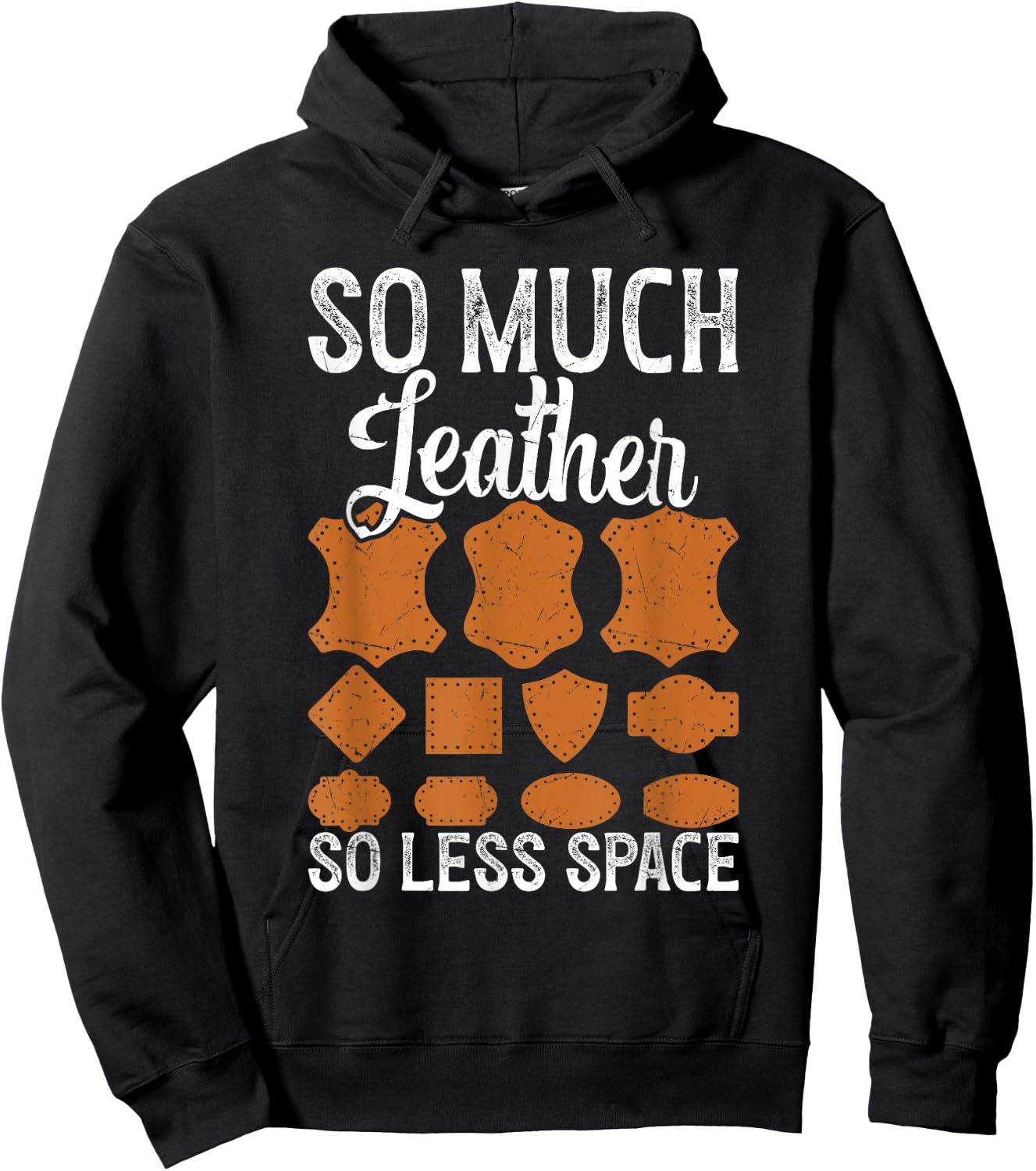 Leathercraft Crafting Supplies Leather Pattern Leatherworker Hoodie - Hoodie | Black