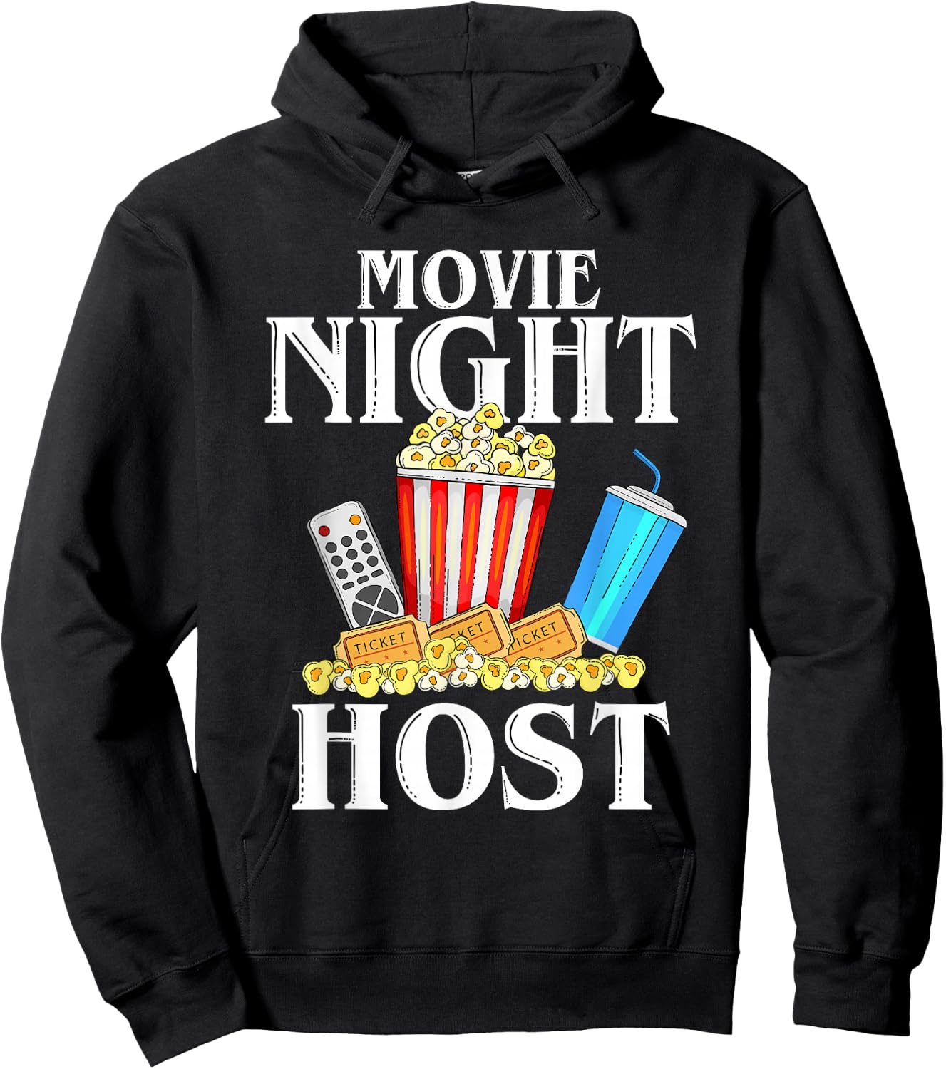 Family Movie Night Outfit Women Kids - Movie Lover Hoodie - Hoodie | Black