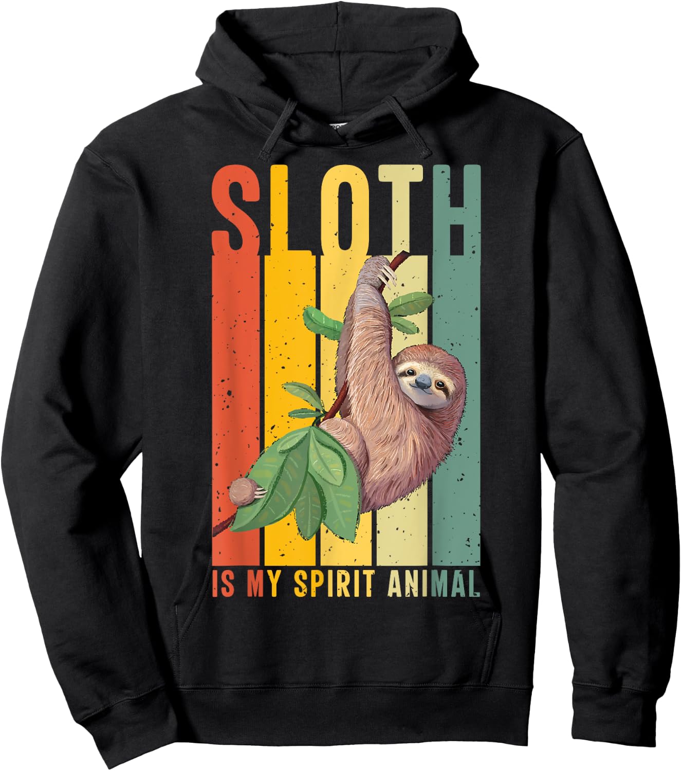 Sloth is my Spirit Animal lazy cute Sloth Hoodie - Hoodie | Black