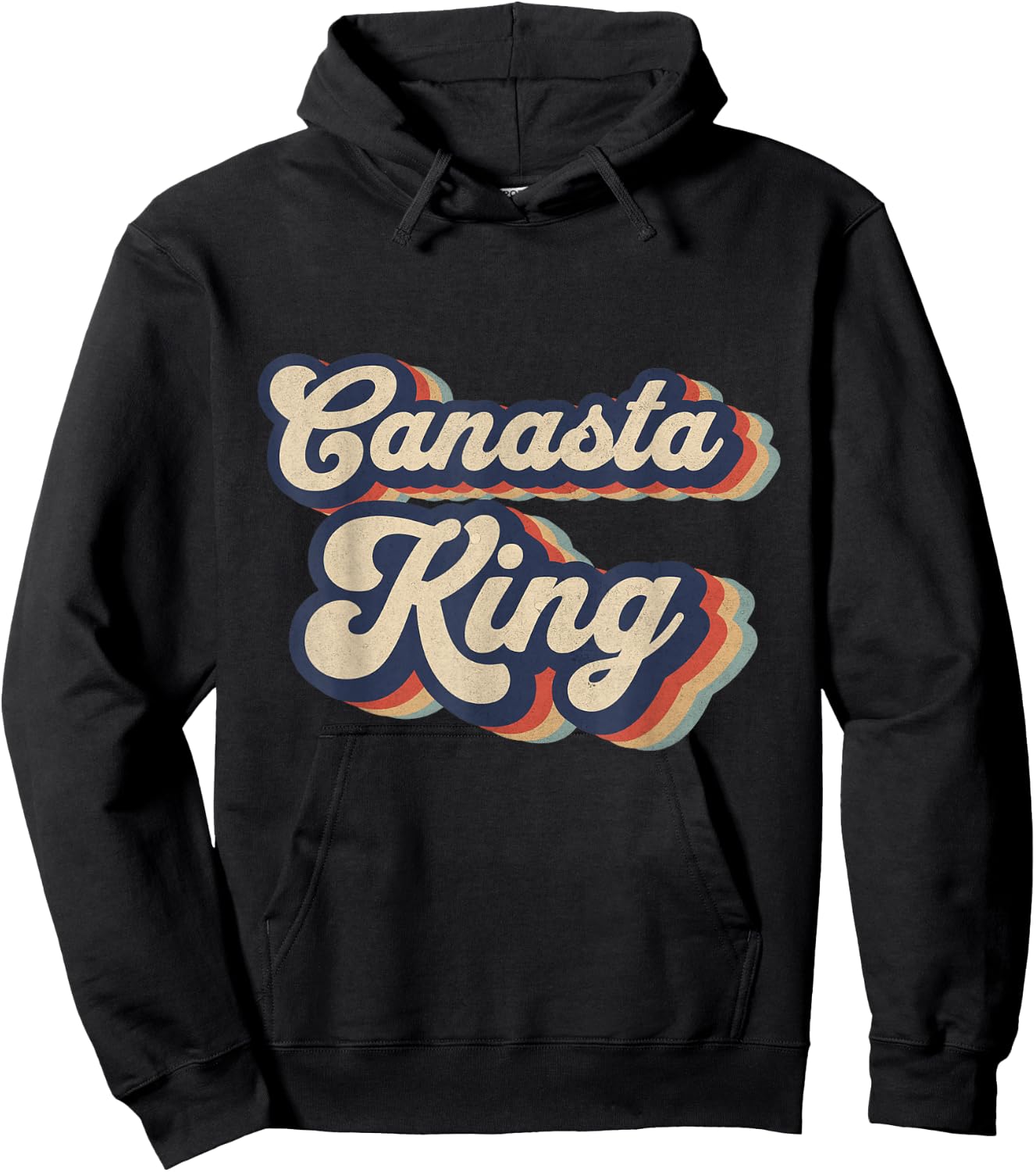 Canasta King Vintage Designs Funny Canasta Card Game Hoodie - Hoodie | Black