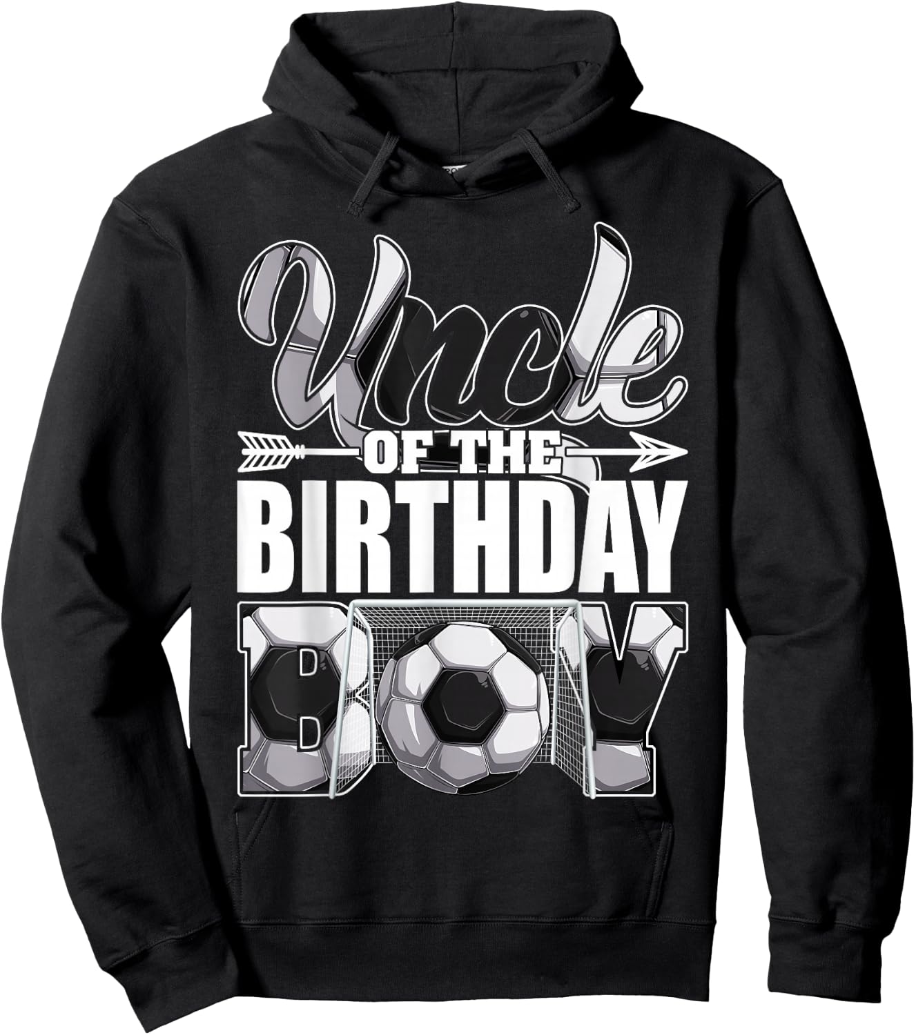 Uncle Of The Birthday Boy Soccer Matching Family Party Hoodie - Hoodie | Black