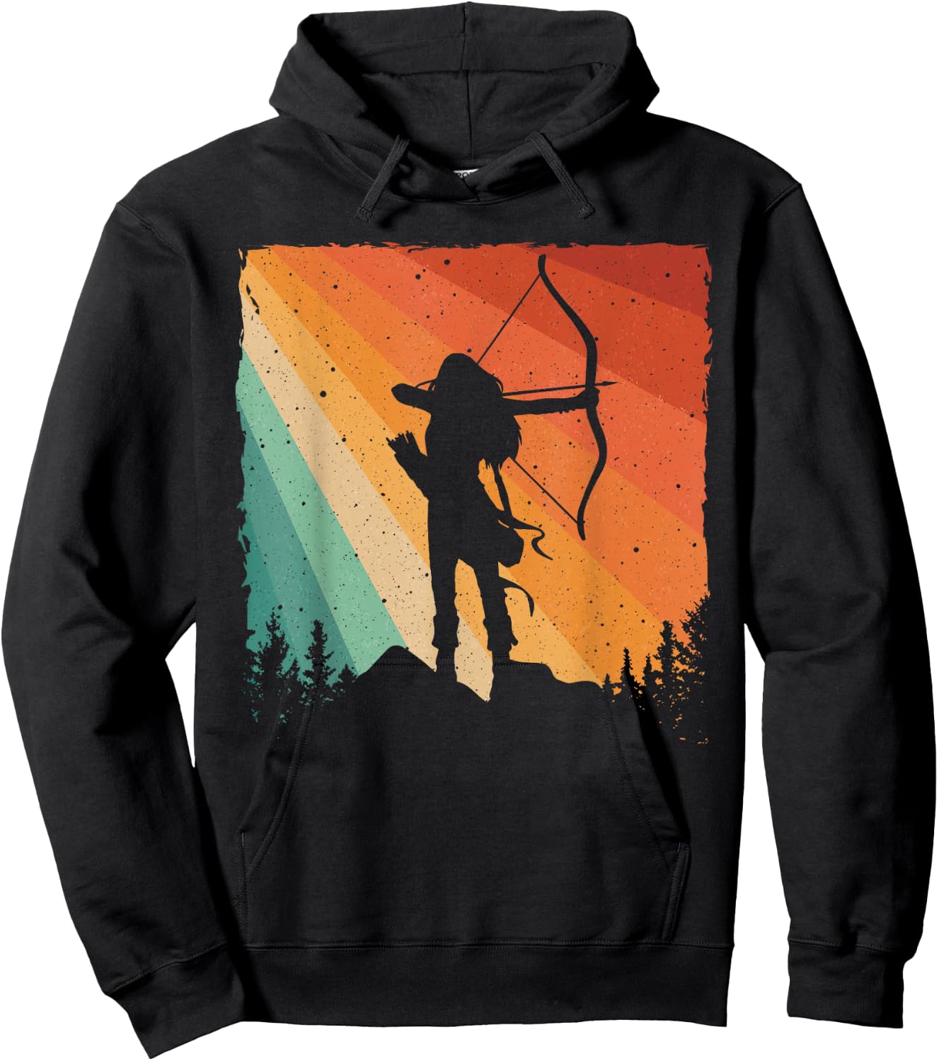 Cute Archery Design Women Kids Archer Archery Lovers Hoodie - Hoodie | Black