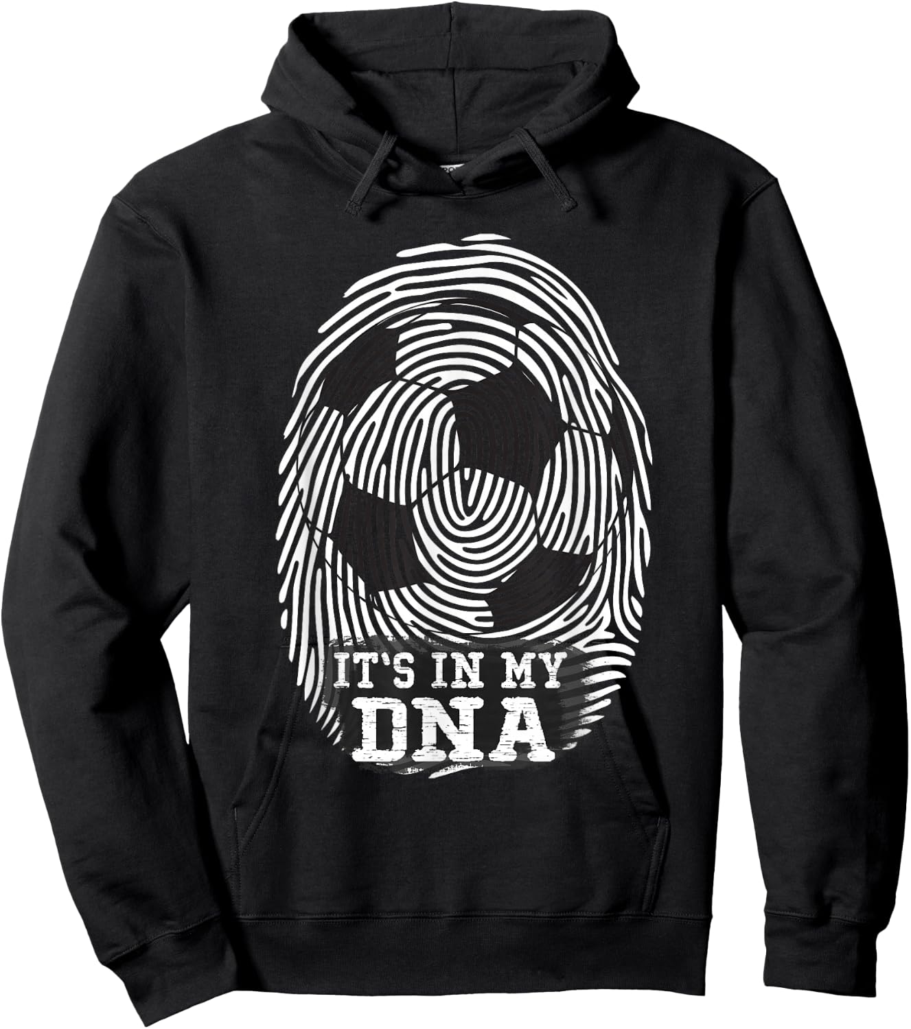 Soccer It's in my DNA Fingerprint Hoodie - Hoodie | Black