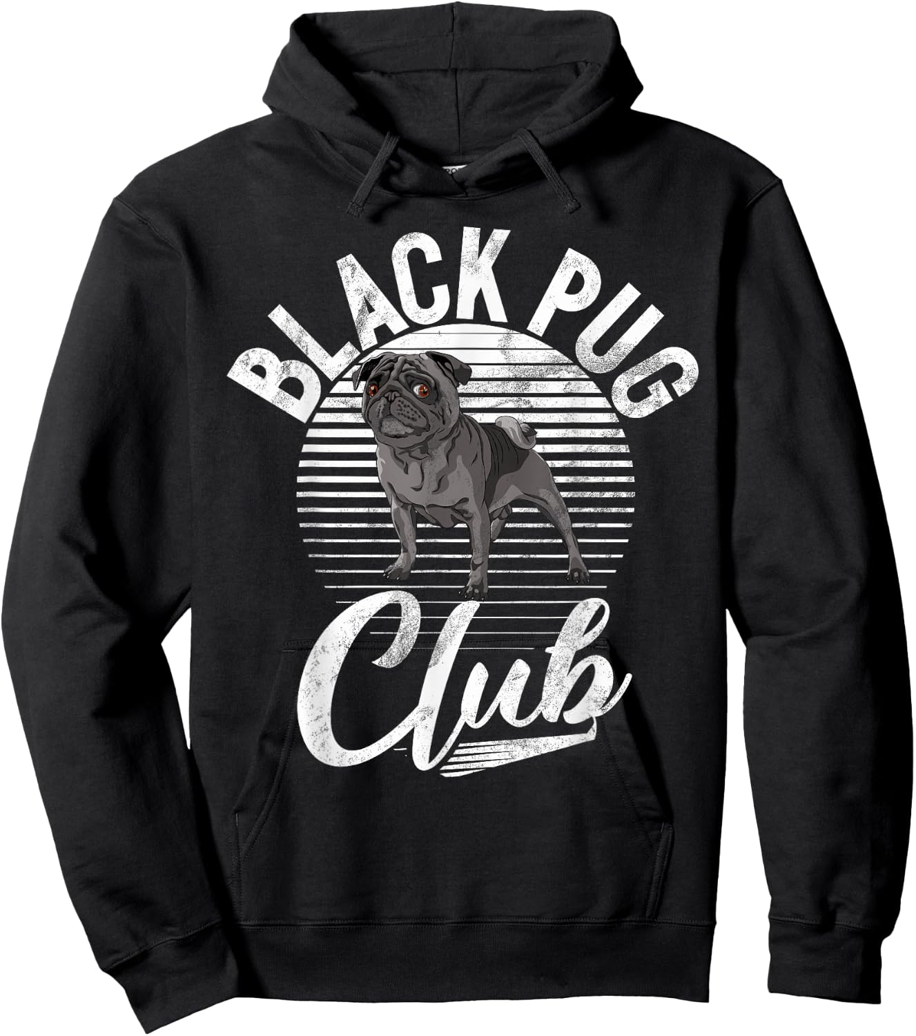 Black Pug Club Black Pug Hoodie - Hoodie | Black