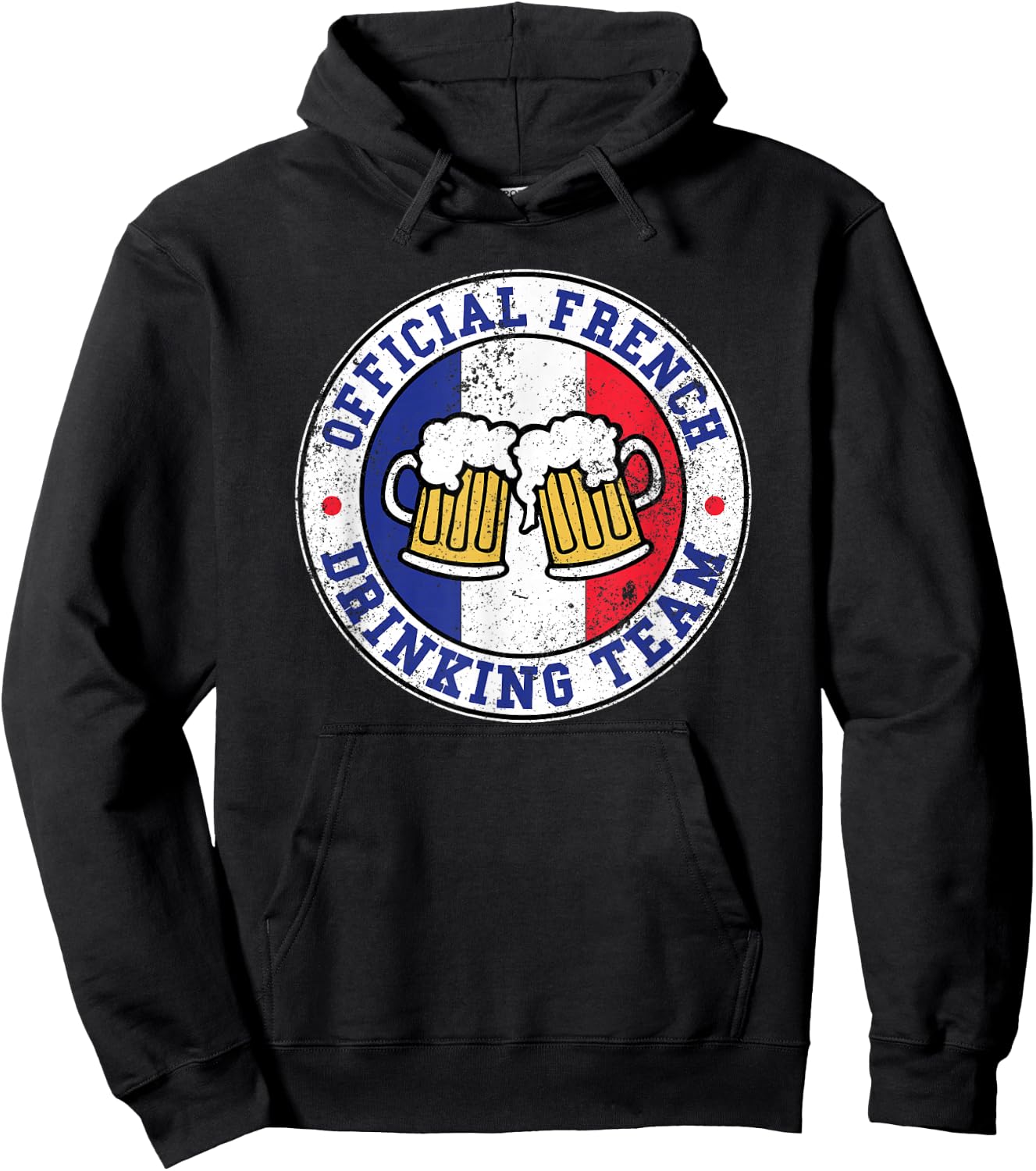 Official French Drinking Team Funny France Drinking Team Hoodie - Hoodie | Black