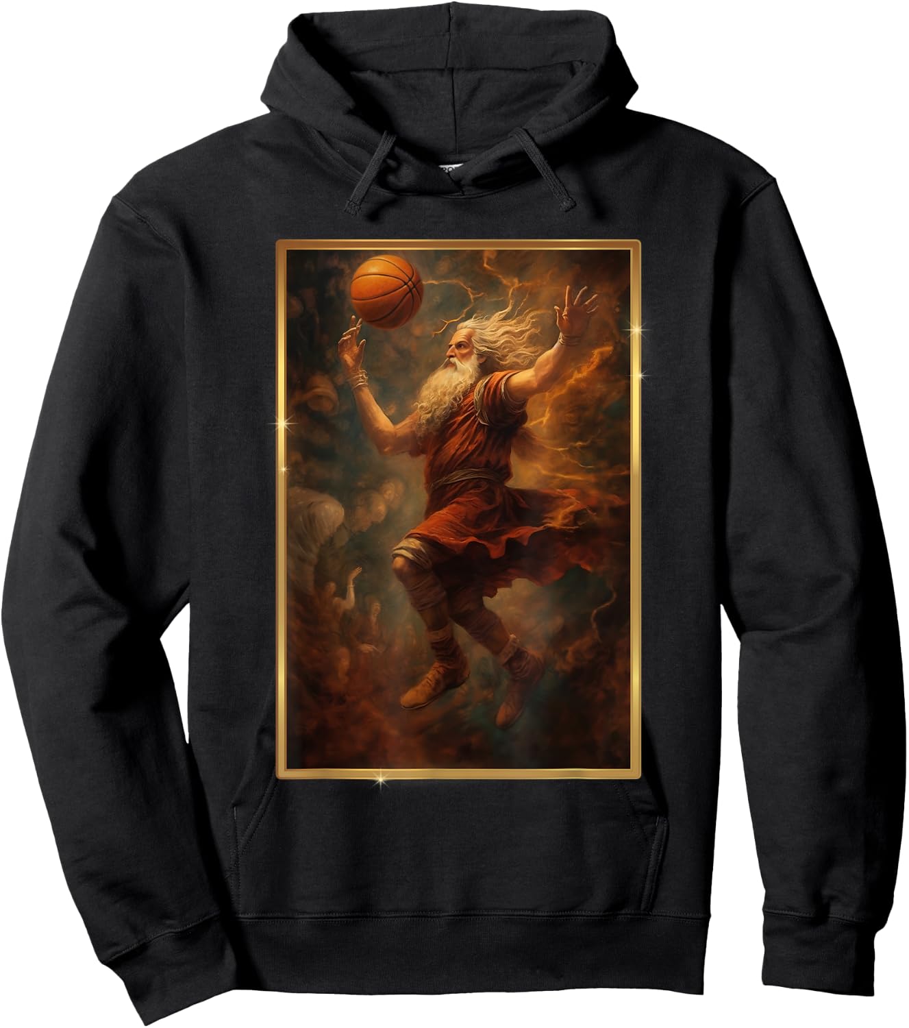 Zeus Mightiest Greek God Plays Basketball In The Heaven Men Hoodie - Hoodie | Black