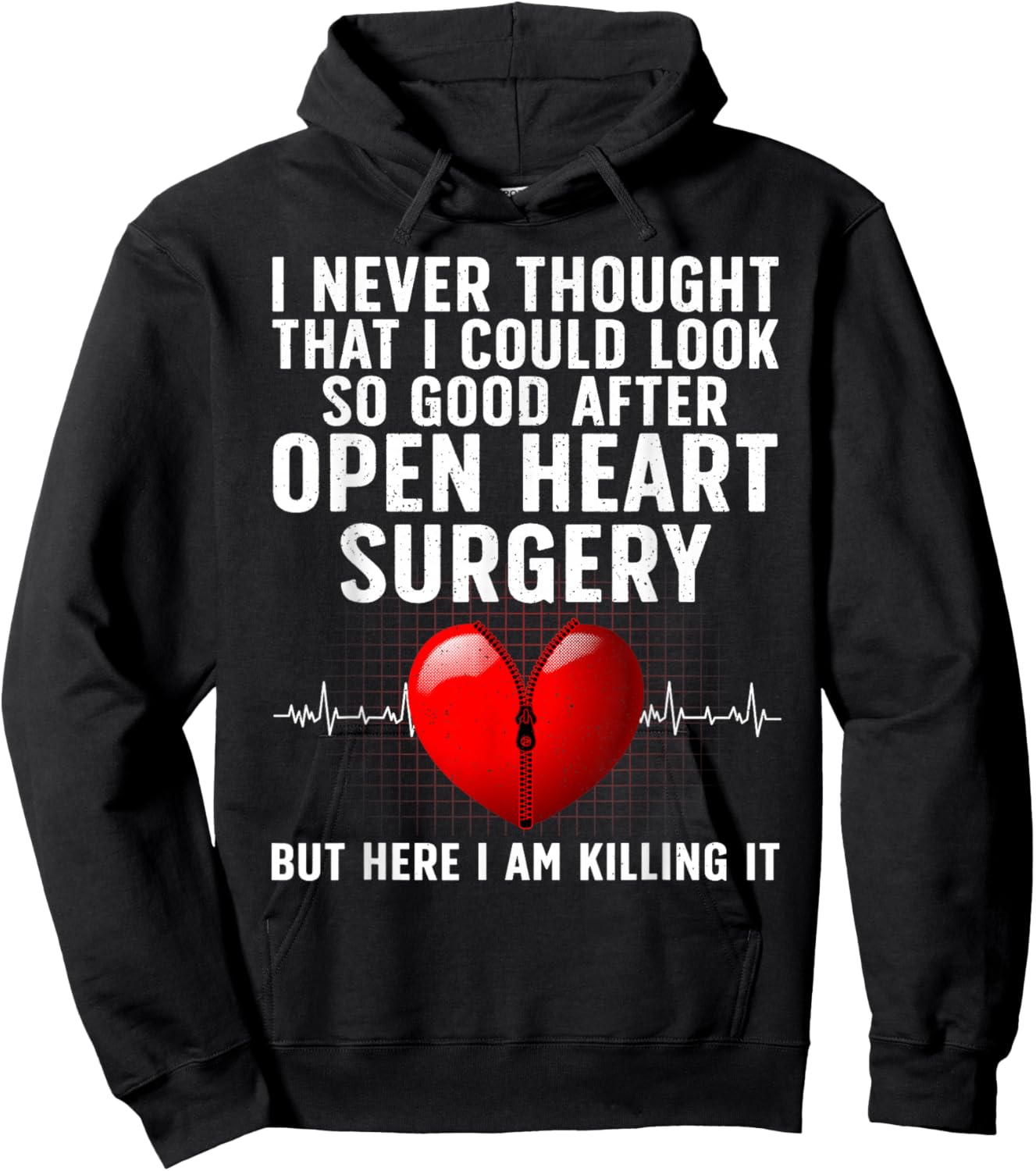 Open Heart Surgery Art Women Heart Patient Operation Hoodie - Hoodie | Black