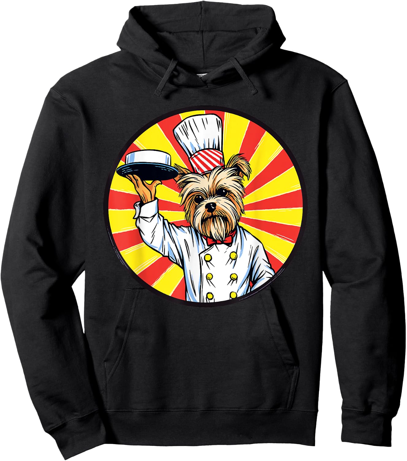 Yorkshire Terrier Chef Funny Dog Cooking Hoodie - Hoodie | Black