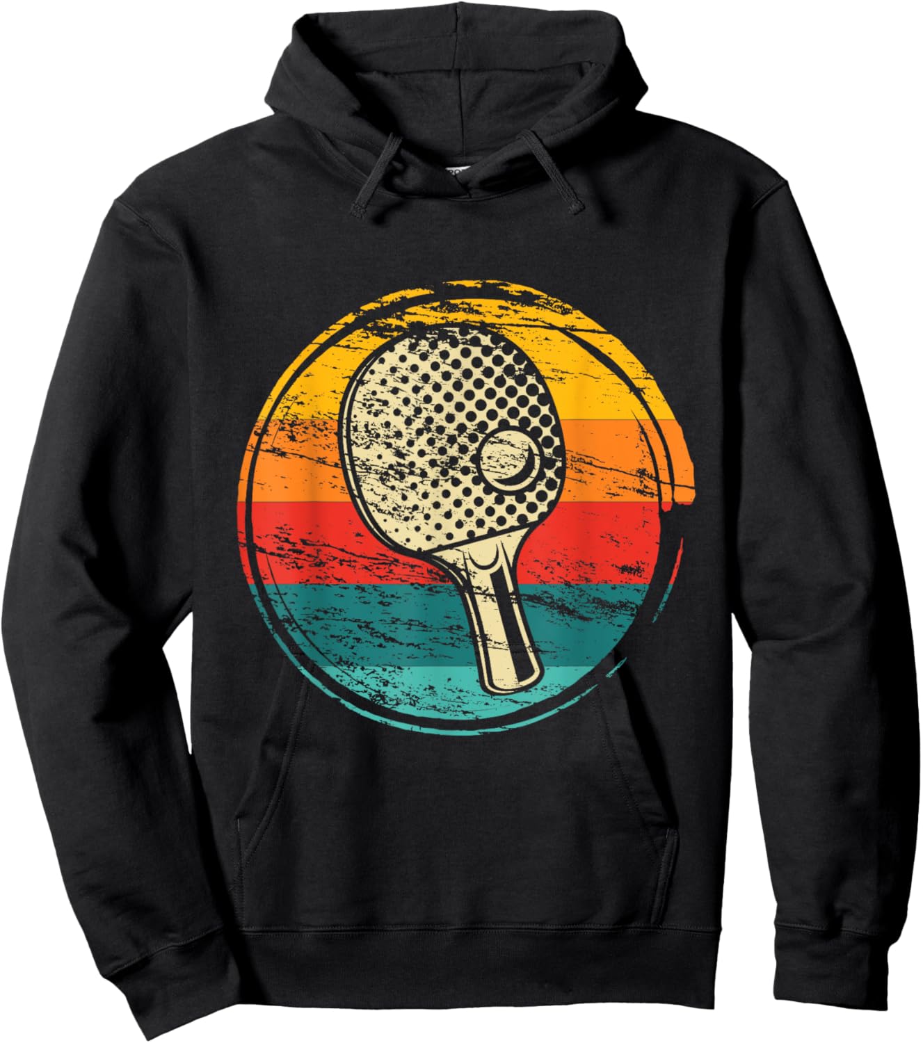 Retro Ping Pong Player - Table Tennis Tournament Lover Hoodie - Hoodie | Black