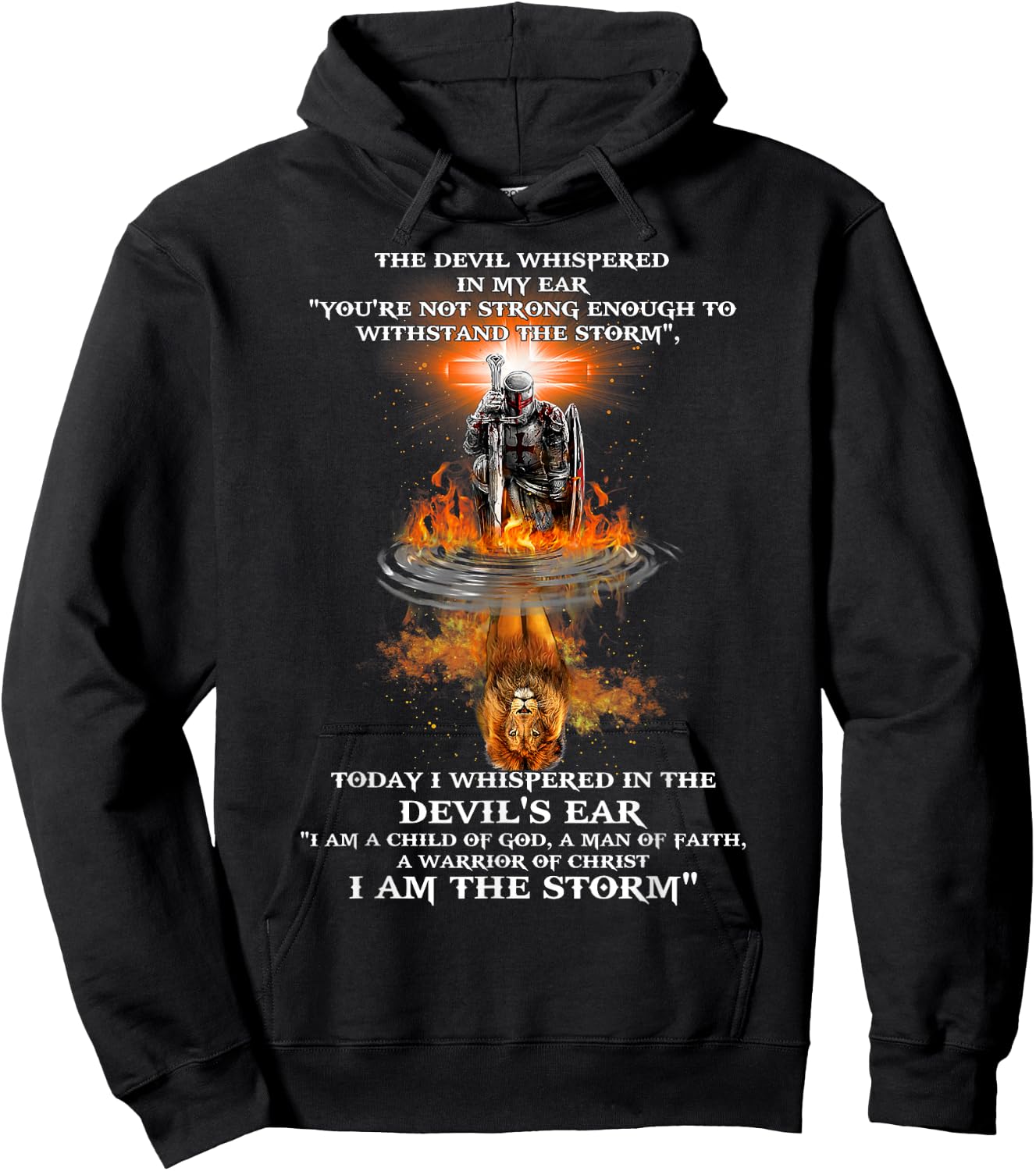The Devil Whispered In My Ear You're Not Strong Enough Hoodie - Hoodie | Black