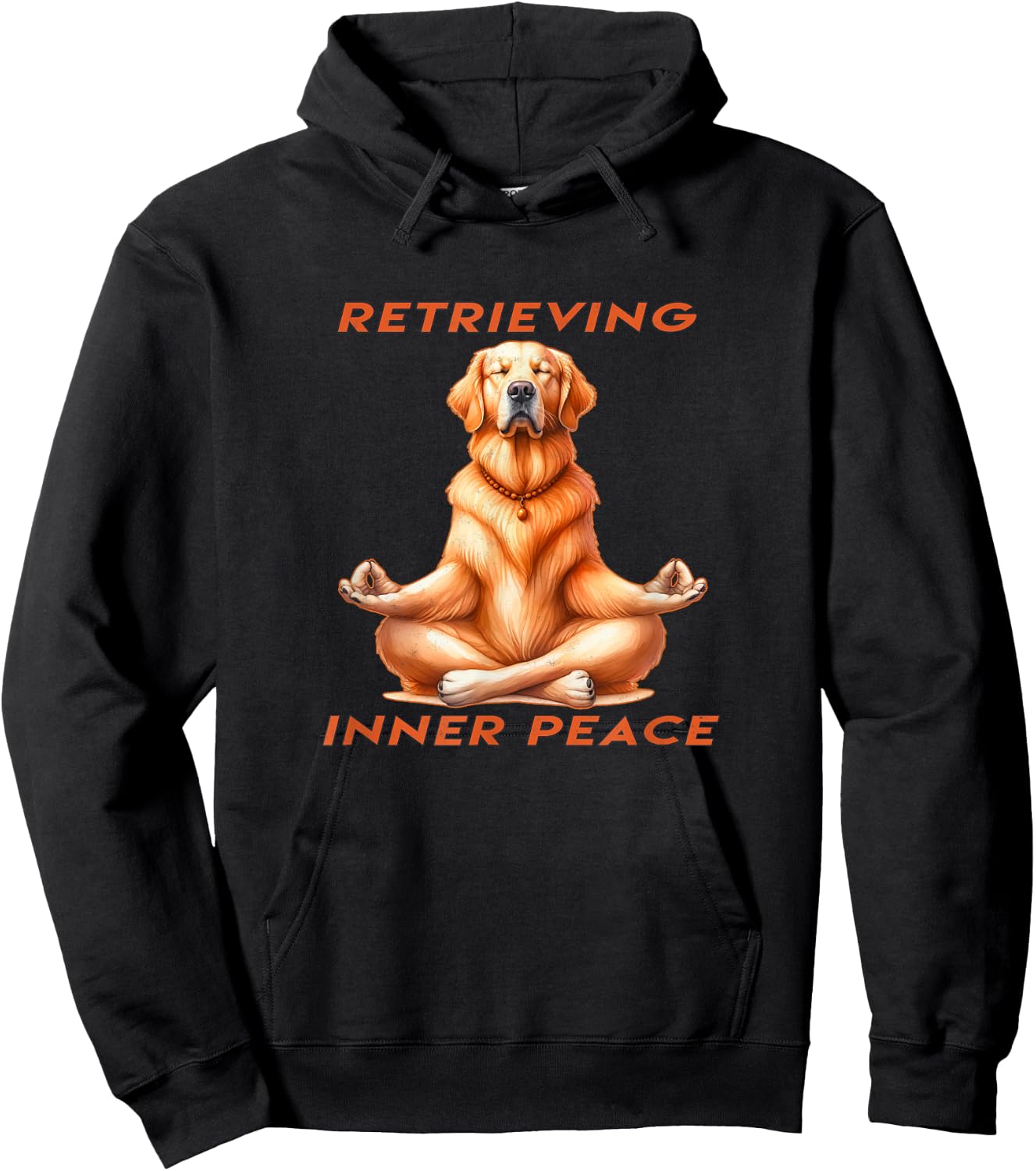 Golden Retriever Yoga - Retrieving Inner Peace Hoodie - Hoodie | Black