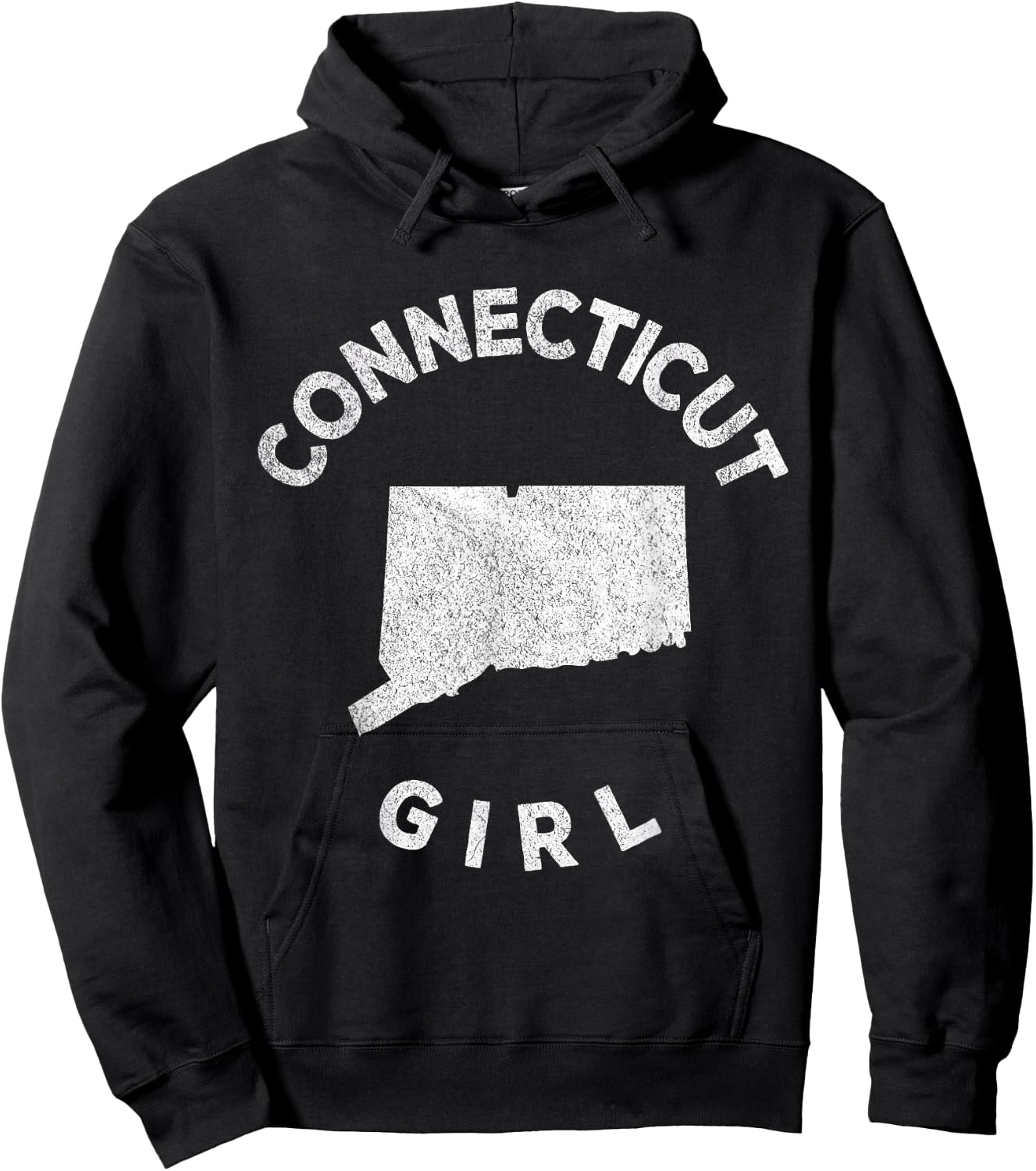 Connecticut Girl Funny Hometown Home Connecticut Roots Hoodie - Hoodie | Black