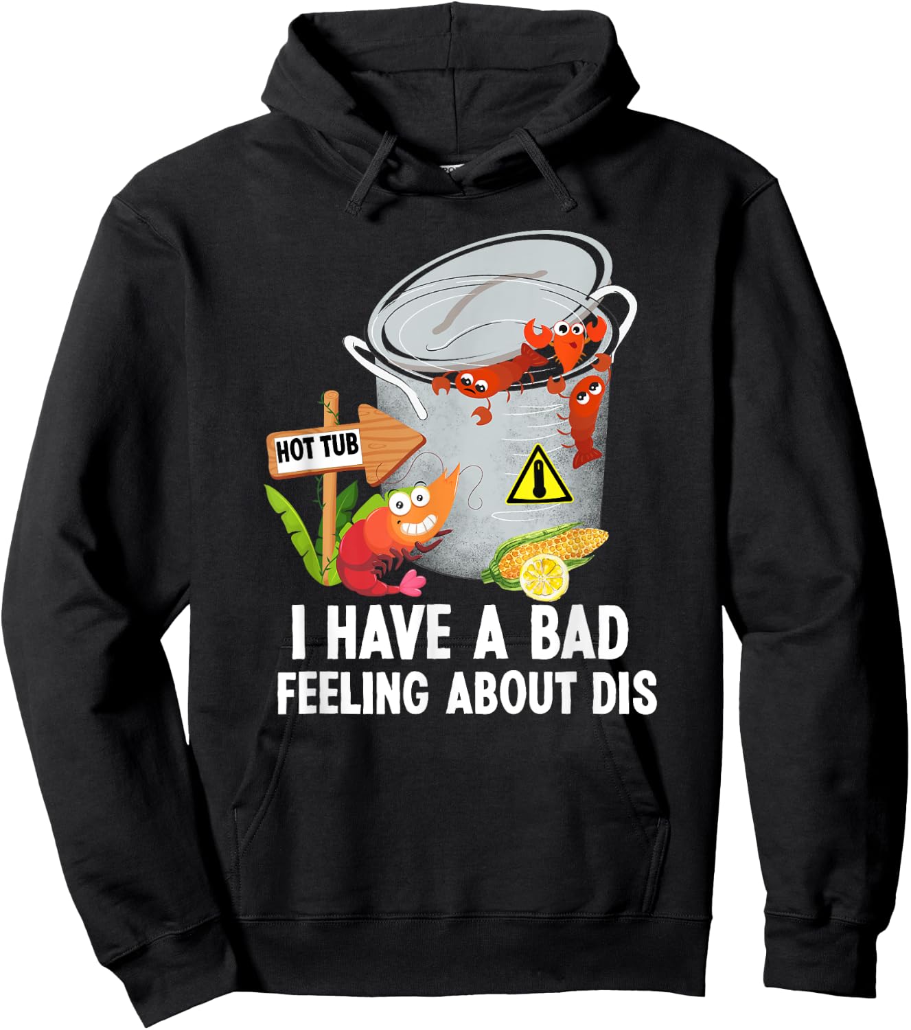 Everybody In The Hot Tub Funny Crawfish Boil Hoodie - Hoodie | Black