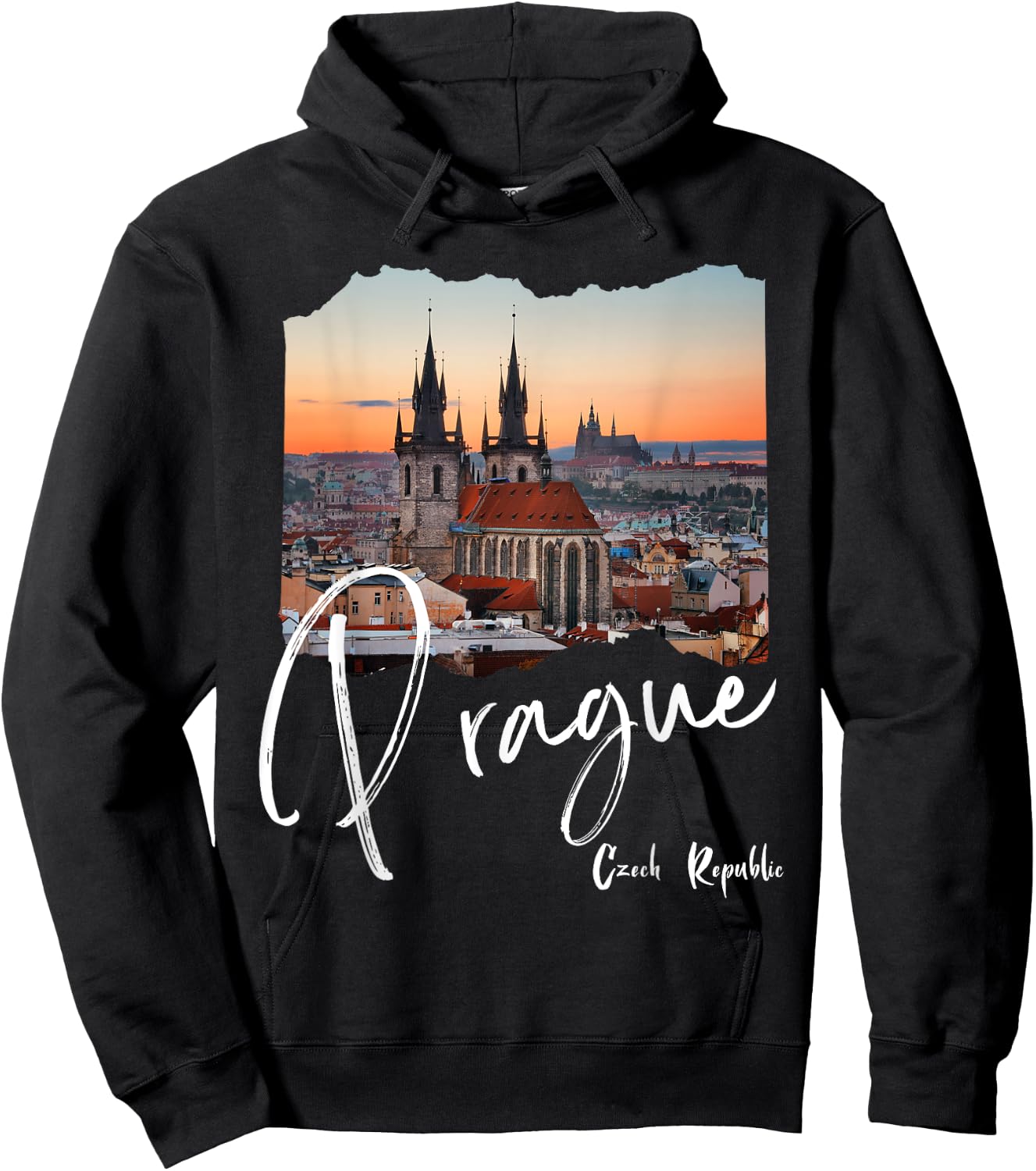 Prague Czech Republic Souvenir Hoodie - Hoodie | Black