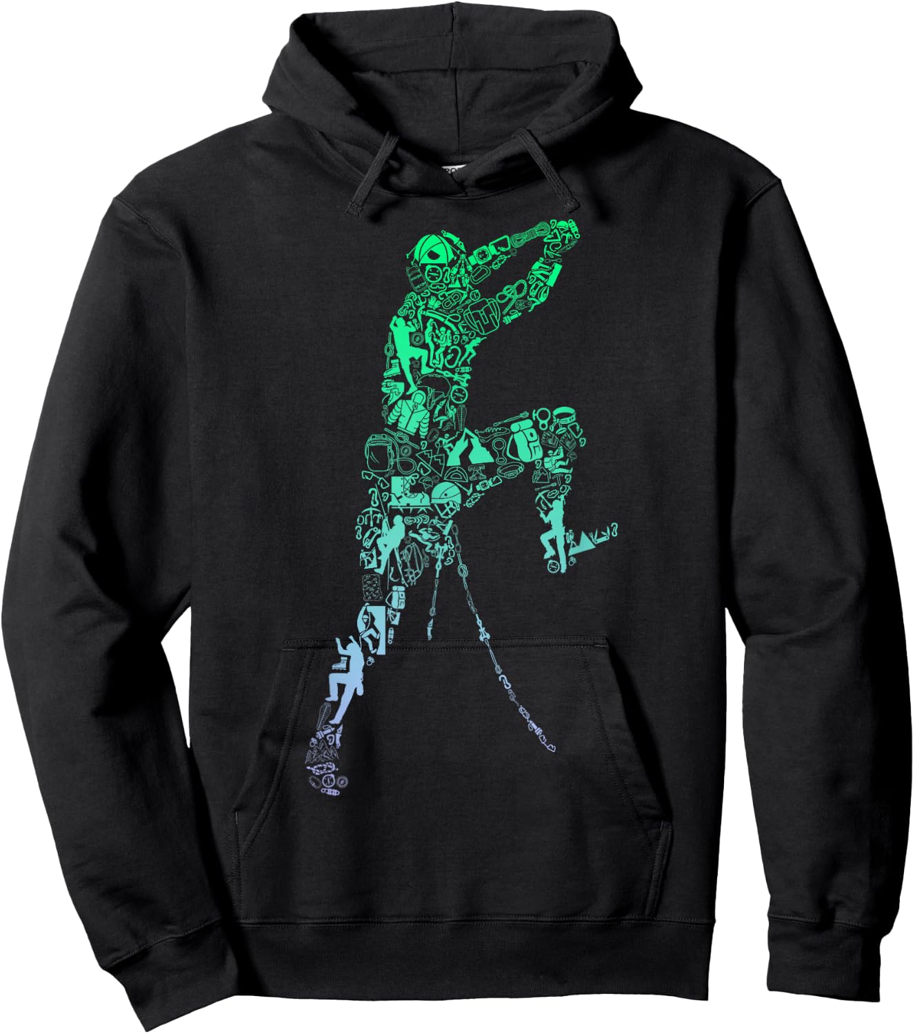 Bouldering for Climber | Boys Climbing Hoodie - Hoodie | Black