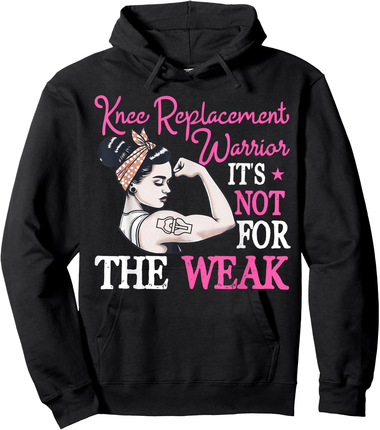 Bionic Knee Replacement Gifts Women Knee Replacement Warrior Hoodie - Hoodie | Black