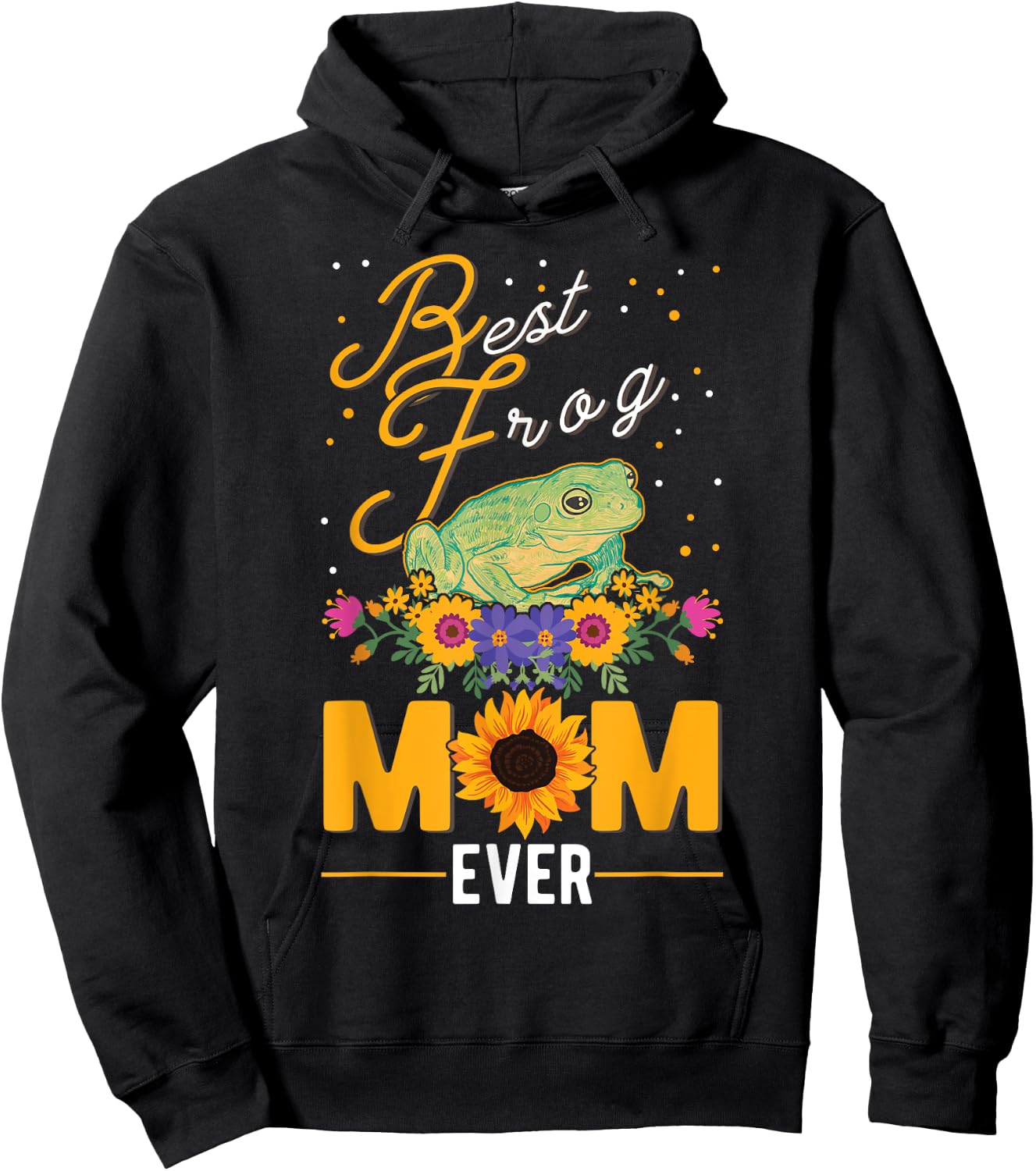 Best Frog Mom Ever Frog Mom Tree Frog Hoodie - Hoodie | Black