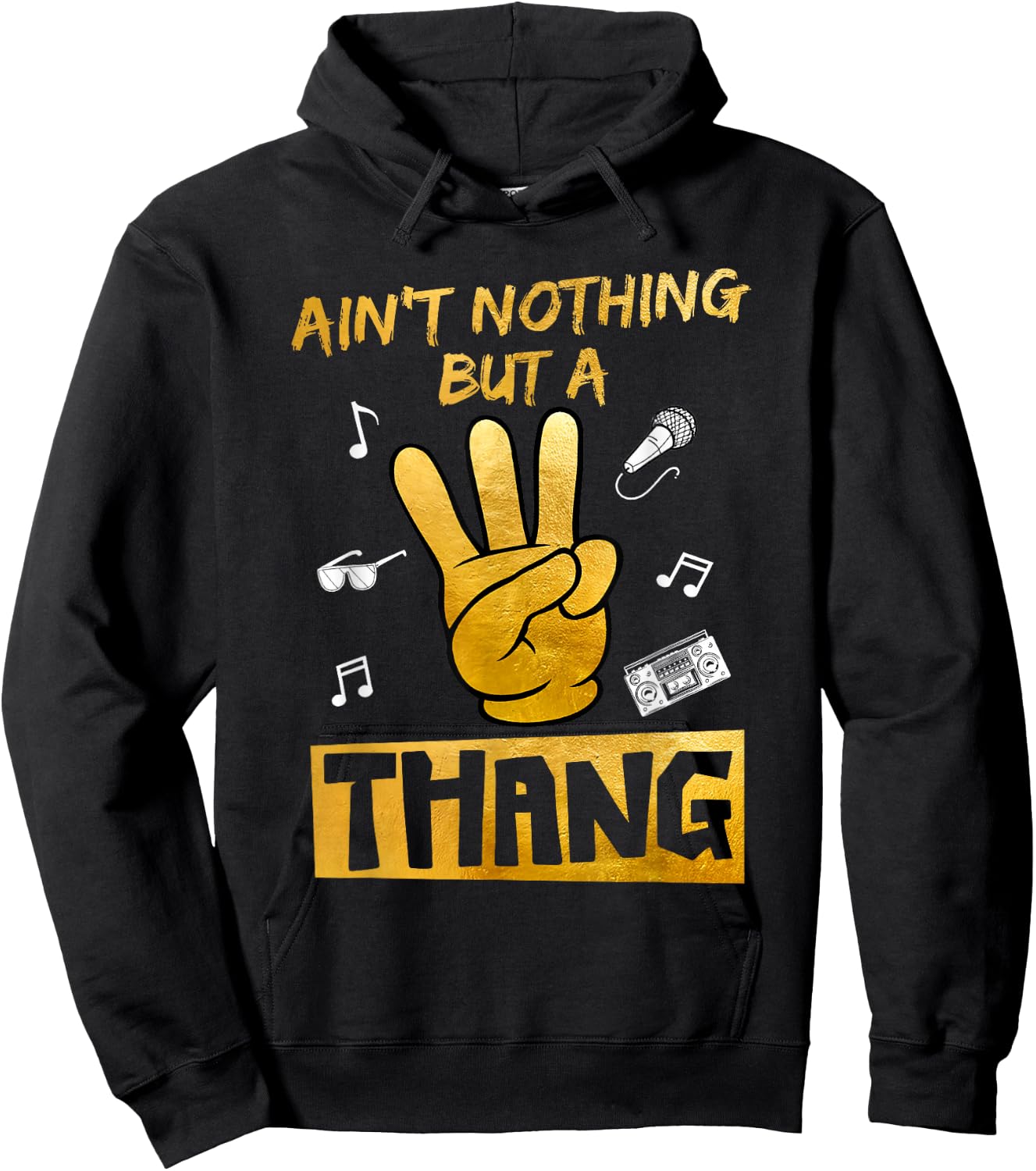 Kids Ain't Nothin' But A 3 Thang 3rd Birthday Hip Hop Hoodie - Hoodie | Black
