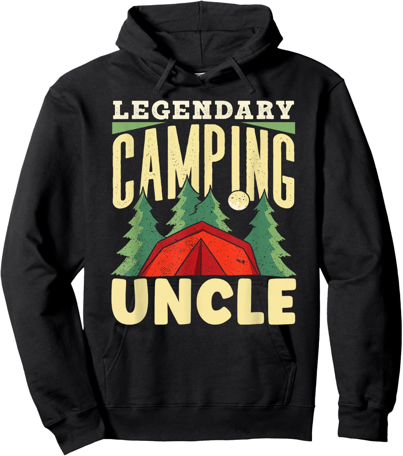 Legendary Camping Uncle Campfire Camp Camper Campsite Hoodie - Hoodie | Black