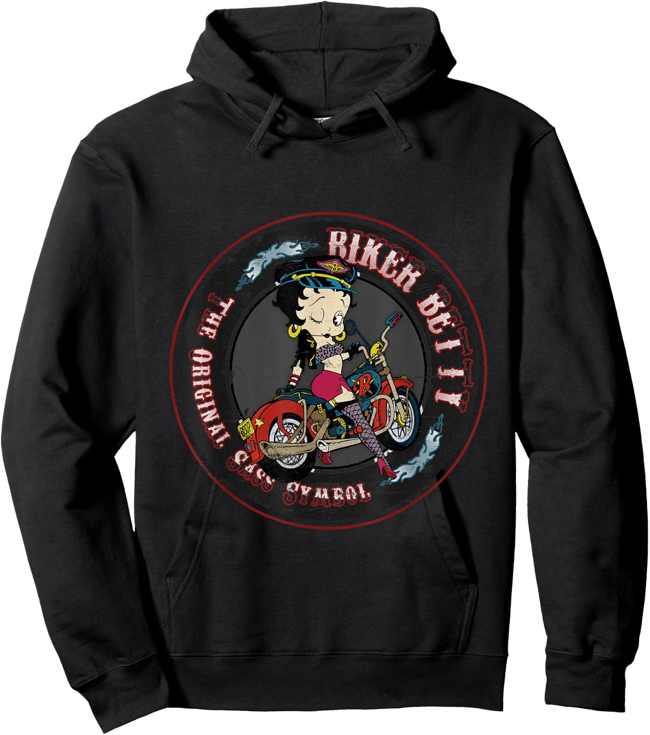 Betty Boop Biker Betty Hoodie - Hoodie | Black
