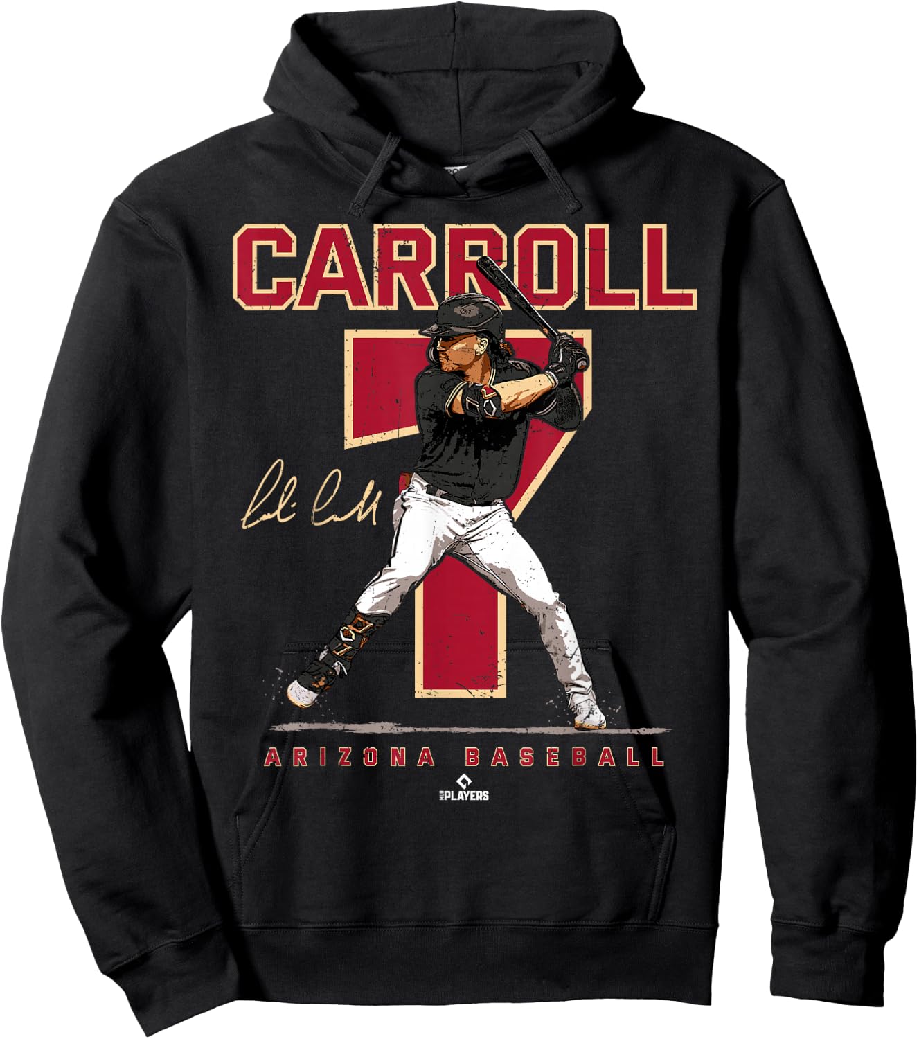 Number and Portrait Corbin Carroll Arizona Hoodie - Hoodie | Black