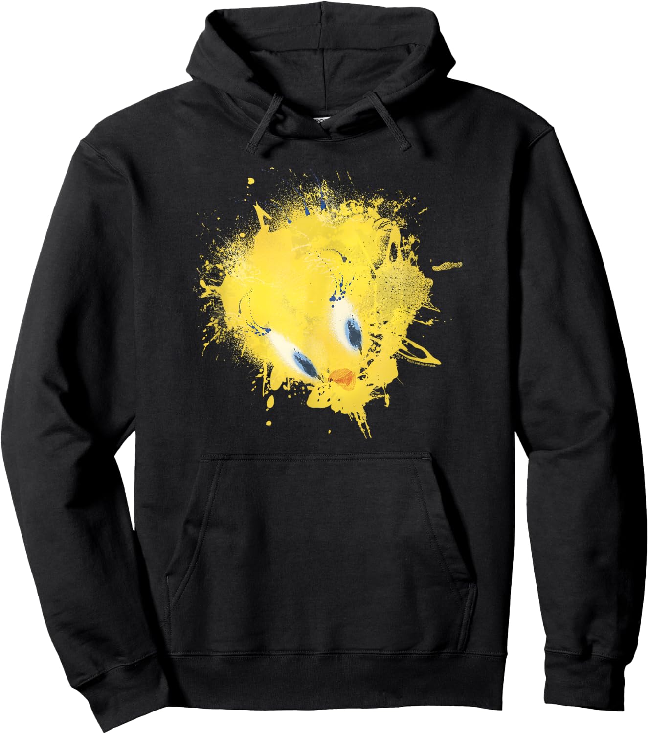 WB100 Looney Tunes Tweety Bird Paint Splat Portrait Hoodie - Hoodie | Black