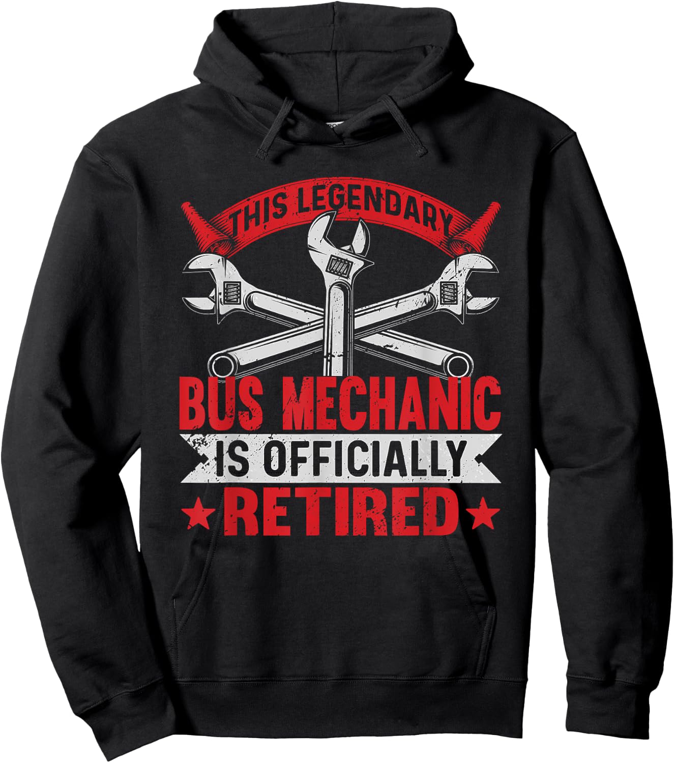 This legendary is officially Retired Bus Mechanic Hoodie - Hoodie | Black