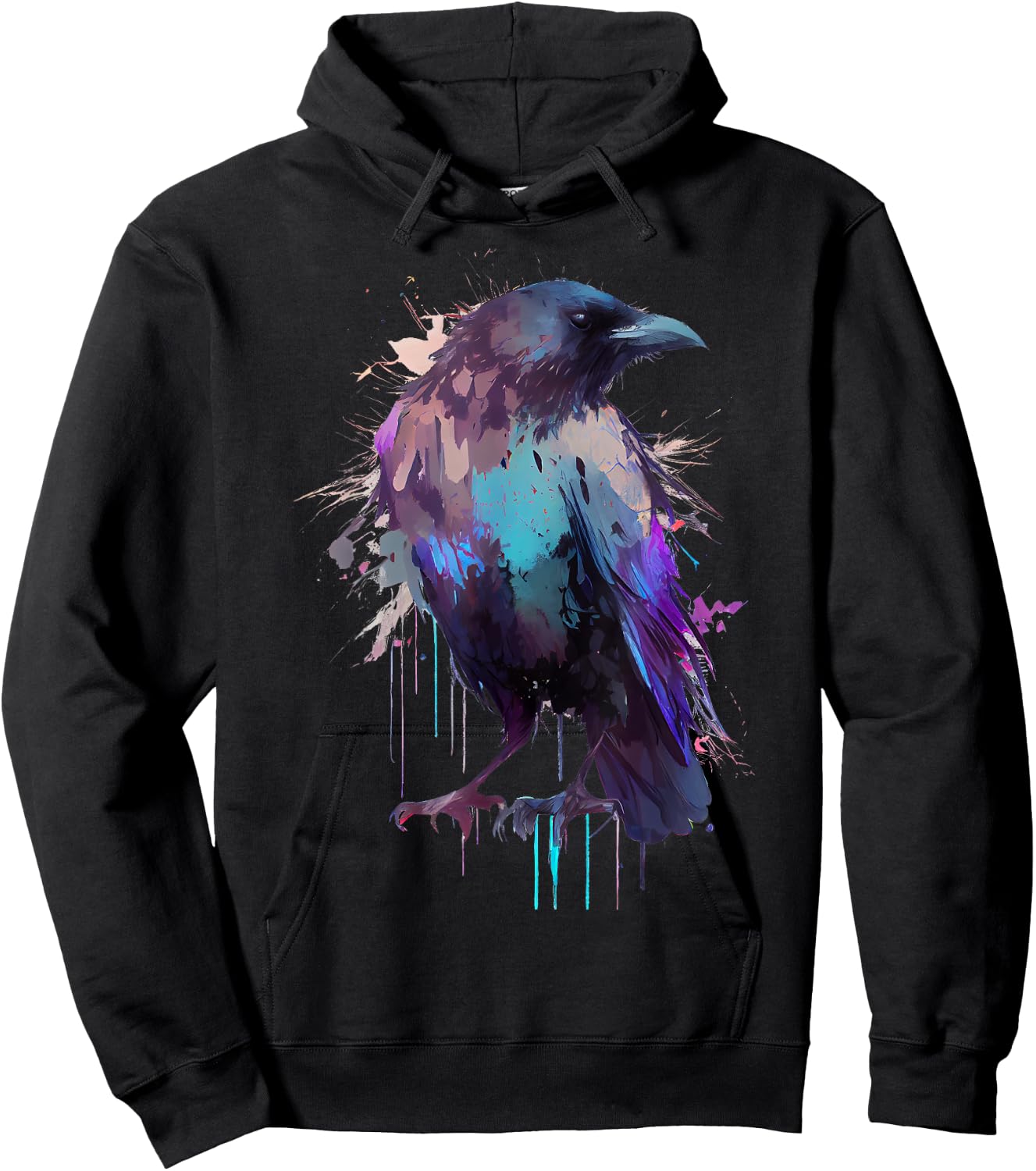 Raven colorful Hoodie - Hoodie | Black