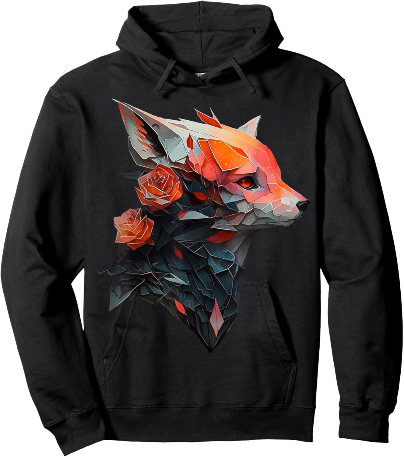 Fox art animal lovers motif animals Hoodie - Hoodie | Black