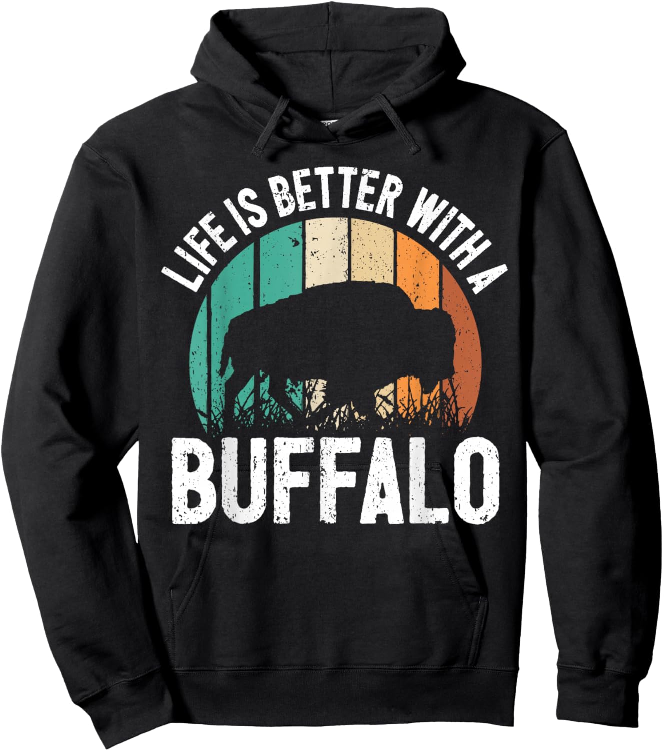Life Is Better With A Buffalo Hoodie - Hoodie | Black