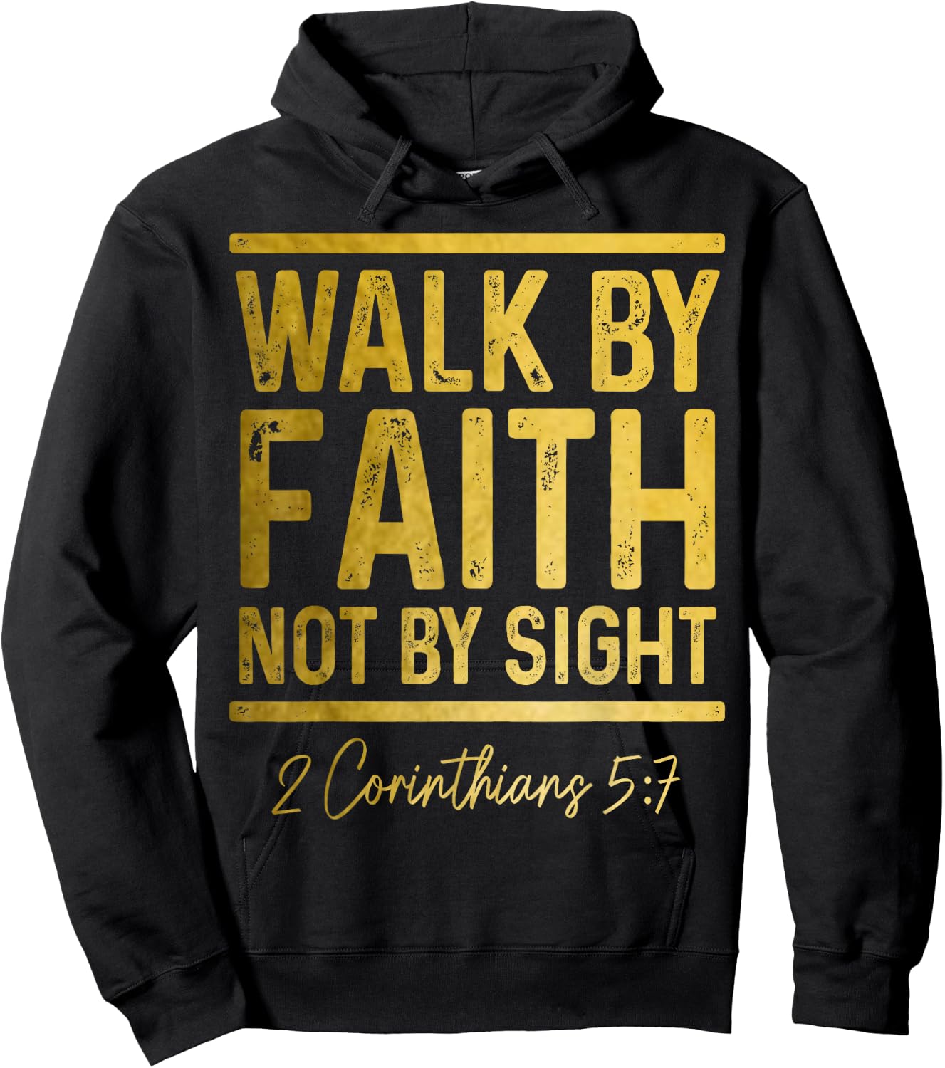 Bible Verse Walk Faith Not By Sight Christian Pastor Hoodie - Hoodie | Black
