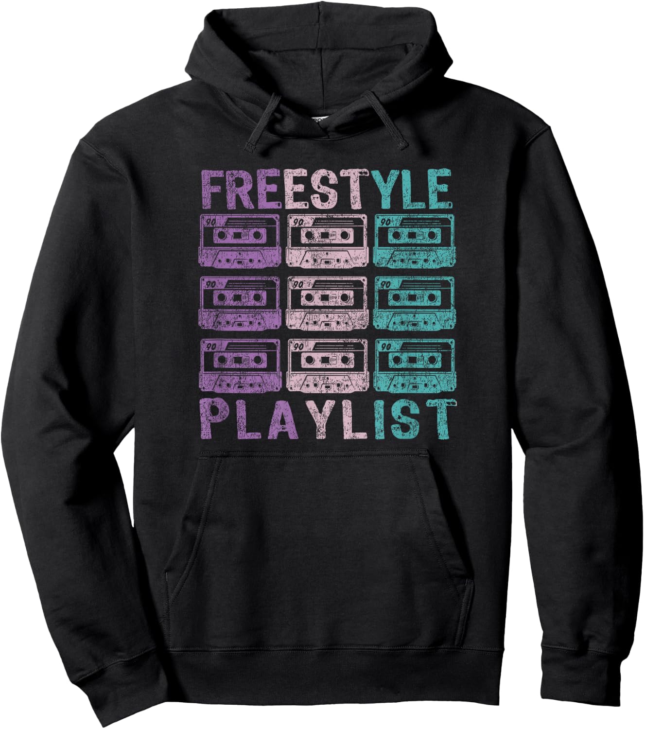 Freestyle Concert Vintage Look 80s Dance Music Hoodie - Hoodie | Black