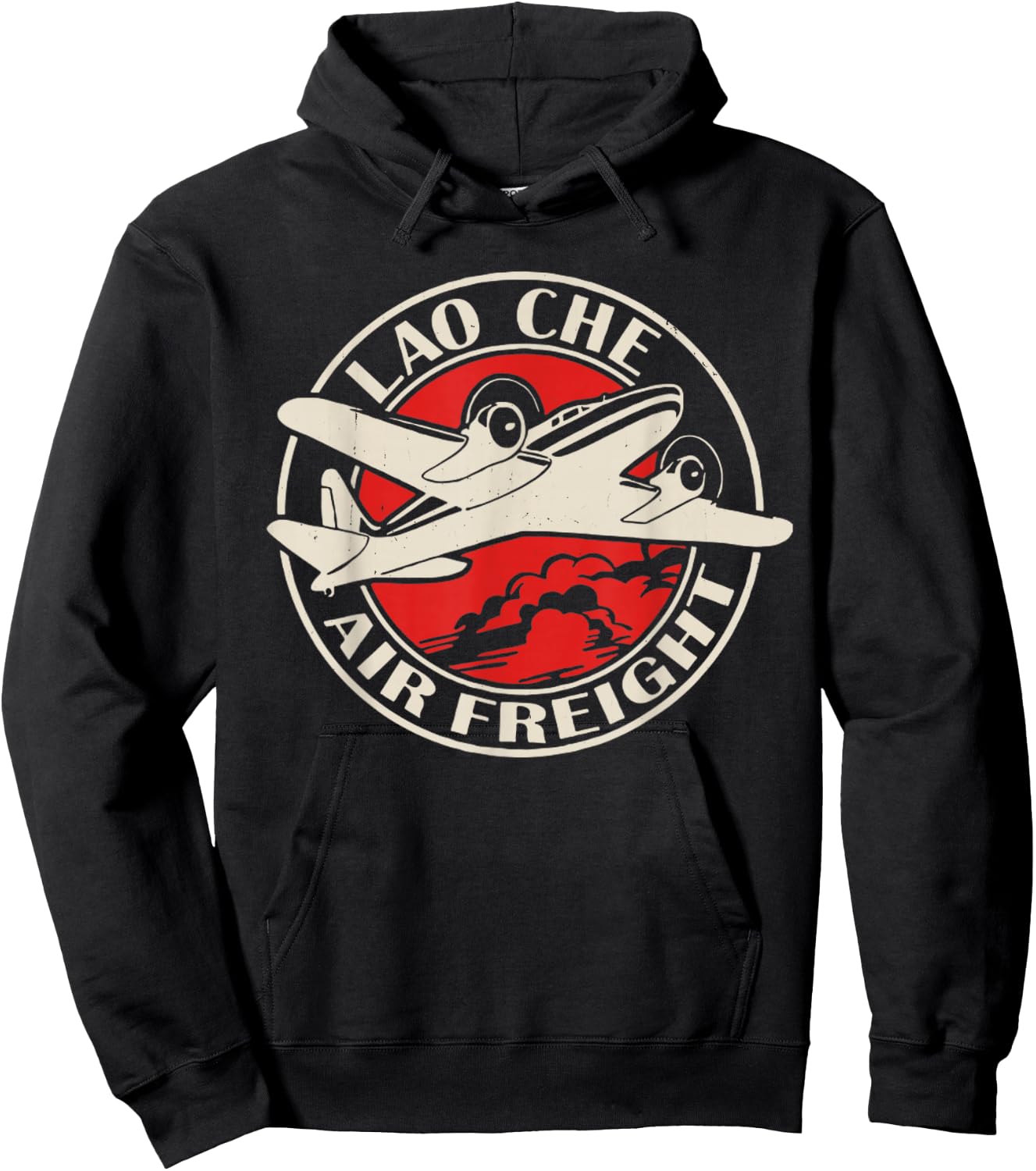 Vintage Lao Che Air Freight - Movie Art Space 80s Hoodie - Hoodie | Black